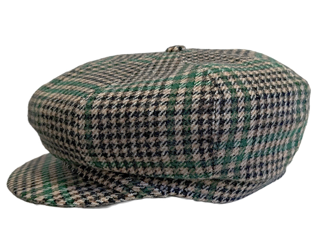 Grand Hatters Wool Unisex Newsboy Cap - Fawn & Green Vintage Style Hat for Men & Women | Perfect for Casual Outfits, Outdoor Adventures & Retro Fashion