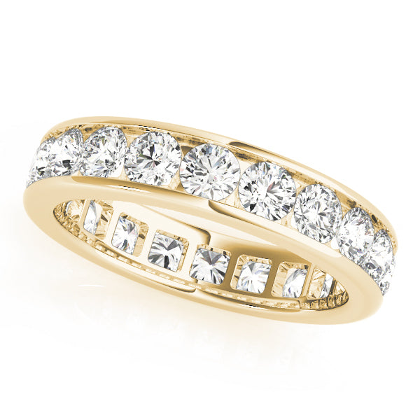0.01 PT Round Channel Eternity Diamond Band Ring for Women - Perfect for Anniversaries, Engagements & Special Occasions