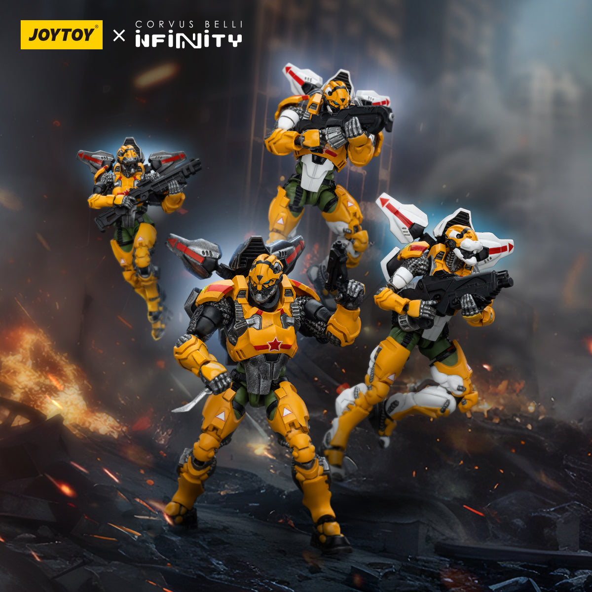 JOYTOY 1/18 Scale Infinity Yu Jing Special Action Team Black Ops Tiger Soldier Action Figure - Collectible Military Model for Display & Wargaming Scenes