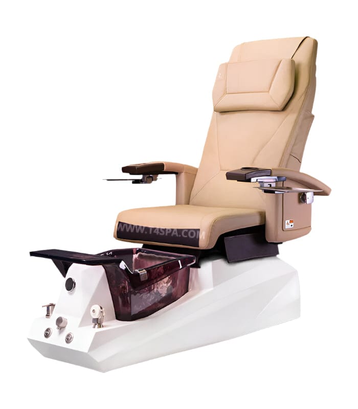 Professional T4 DIAMOND HTxT4S Pedicure Spa Chair for Salon & Nail Spa - Electric Massage Footrest, Adjustable Height, Luxury Pedicure Station for Manicurists & Beauty Professionals - Perfect for Nail Salons, Spas & Home Use