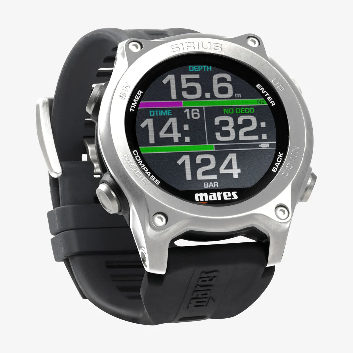 Mares Sirius Dive Watch - Professional Scuba Diving Watch for Men & Women - Waterproof 200M, Stainless Steel Case, Unisex Design - Perfect for Deep Sea Diving, Snorkeling & Water Sports
