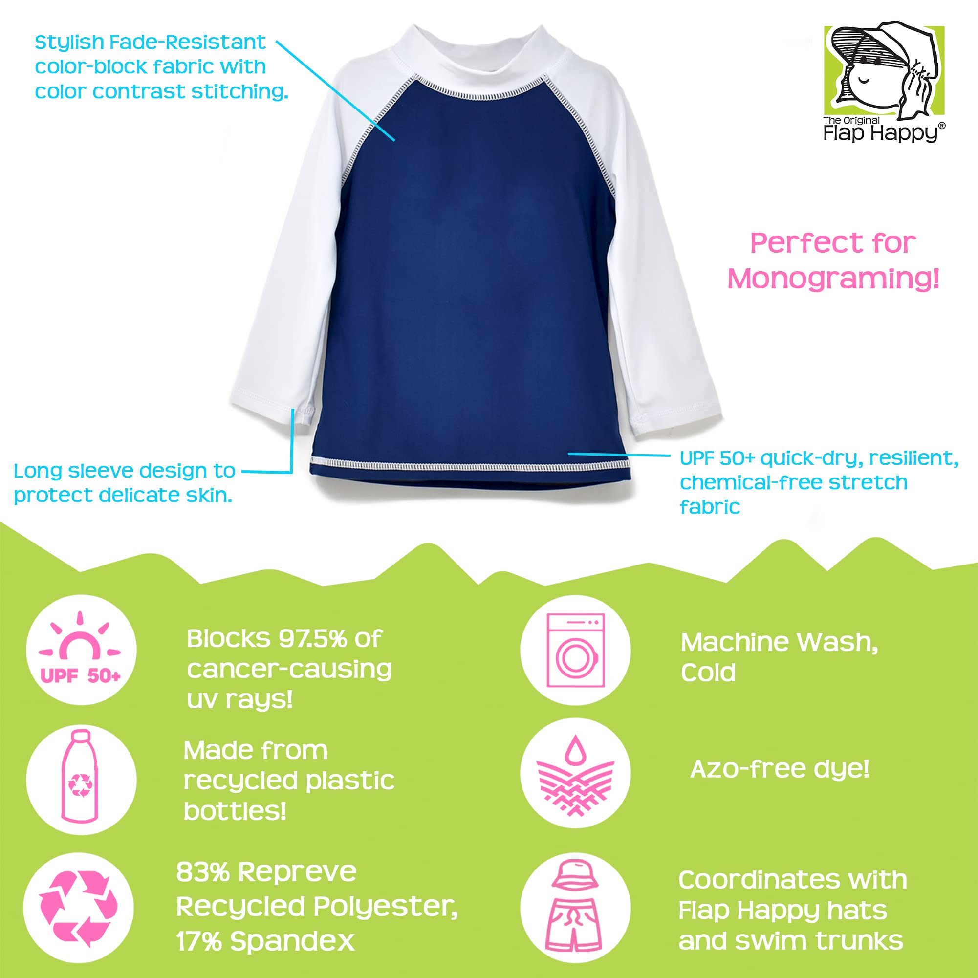 Baby Girls Colorblock Rash Guard Swimwear - UV Protection & Quick Dry for Beach, Pool & Summer Outdoor Activities
