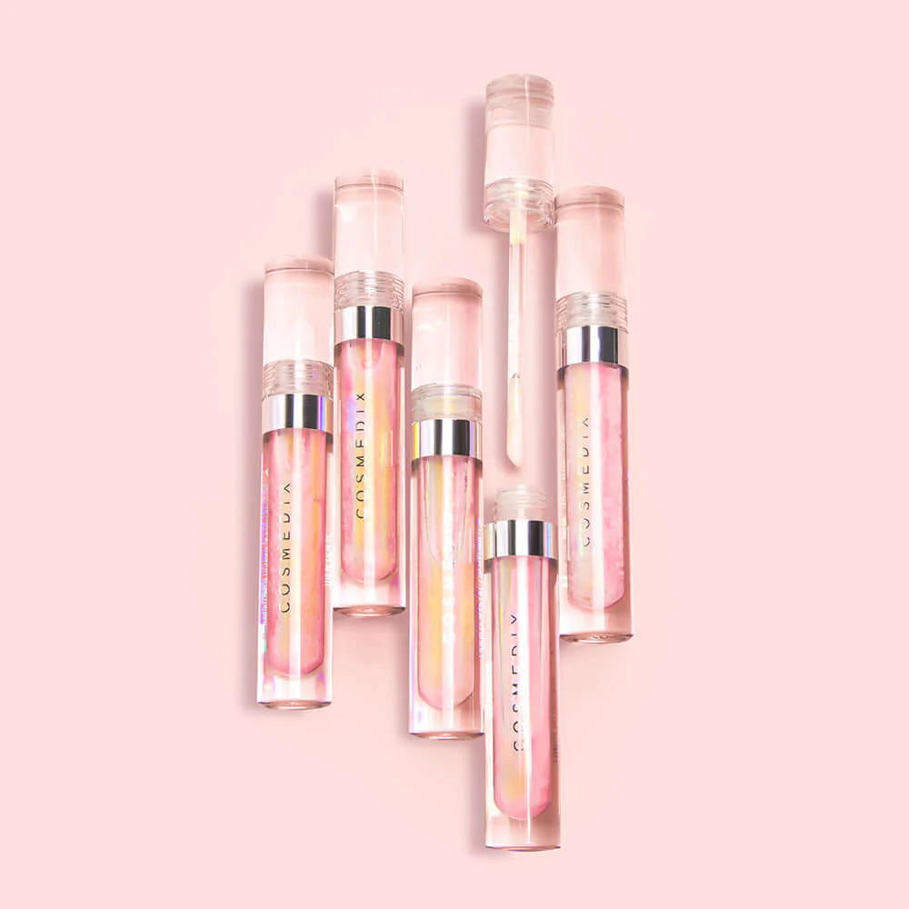 Cosmedix Lumi Crystal Lip Hydrator - Moisturizing Lip Balm with Hyaluronic Acid & Vitamin E for Dry, Chapped Lips | Day & Night Hydration, Perfect for Winter & Makeup Prep