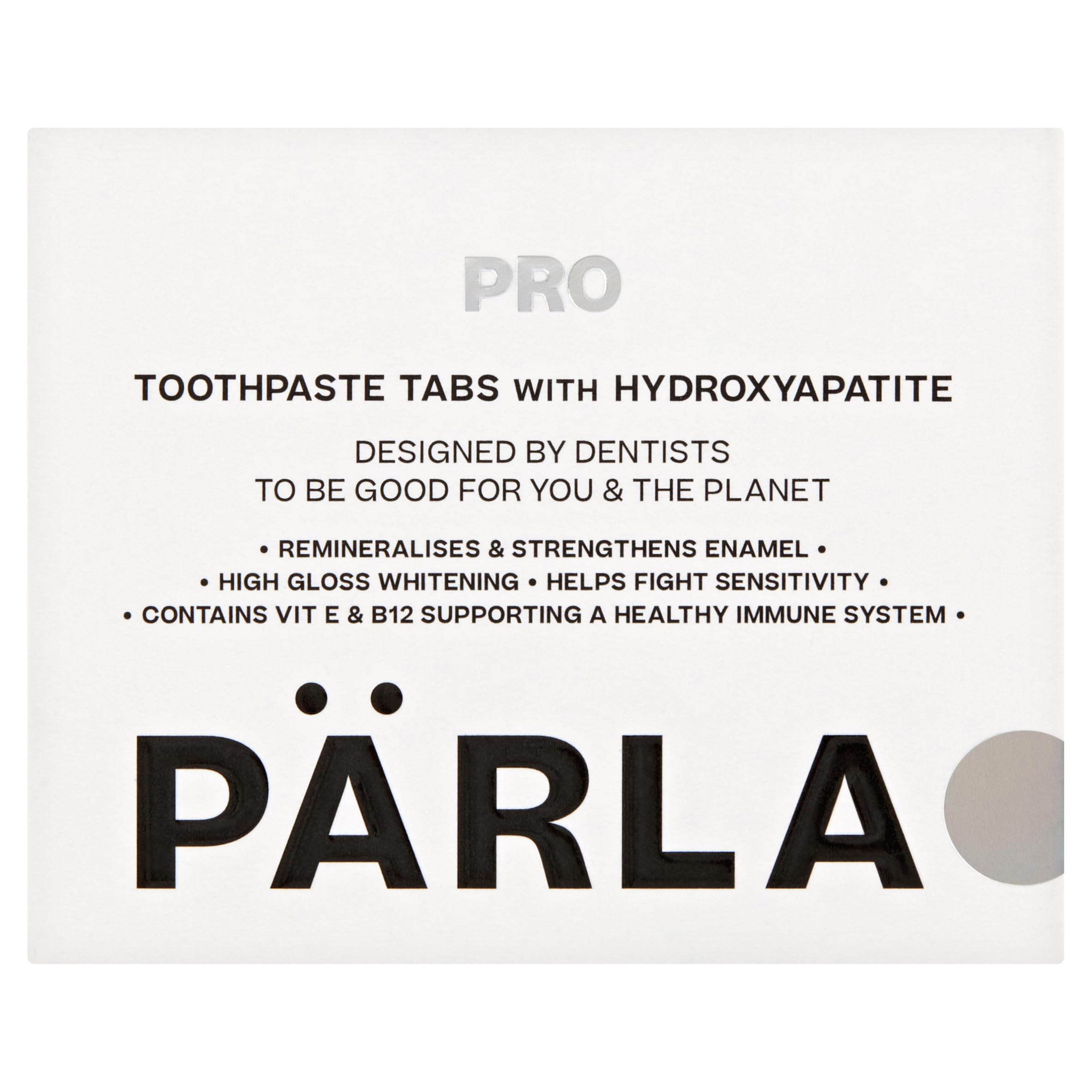 PÄRLA PRO Remineralizing Whitening Toothpaste Tablets - 62 Count (1 Month Supply) | Hydroxyapatite Enamel Repair for Sensitive Teeth | Gluten Free, Vegan & Sustainable | Refillable Glass Jar | Perfect for Travel & Eco-Friendly Oral Care