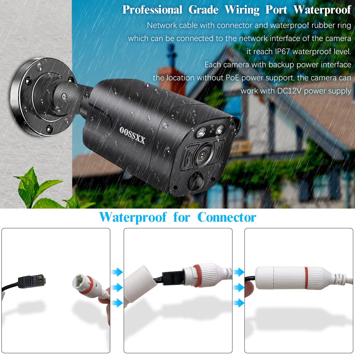 4K/8MP 130° Ultra Wide-Angle PoE Security Camera with 2-Way Audio - Outdoor/Indoor IP Surveillance System for Home & Business Protection (Ideal for Monitoring Properties, Driveways, and Retail Stores)