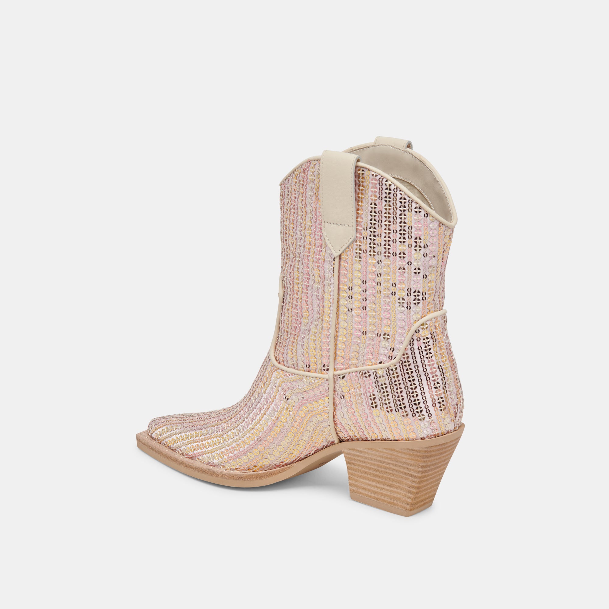RUNA SEQUIN BOOTS CREME SEQUIN - Women's Glitter Ankle Boots for Party, Night Out & Special Occasions