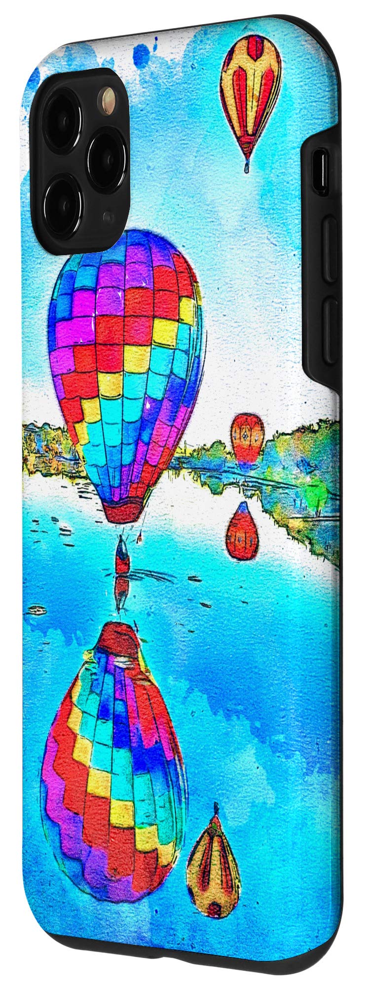 iPhone 11 Pro Case - Hot Air Balloon Watercolor Design Protective Cover | Slim Fit, Shockproof & Scratch Resistant | Perfect for Travel, Outdoor Adventures & Everyday Use