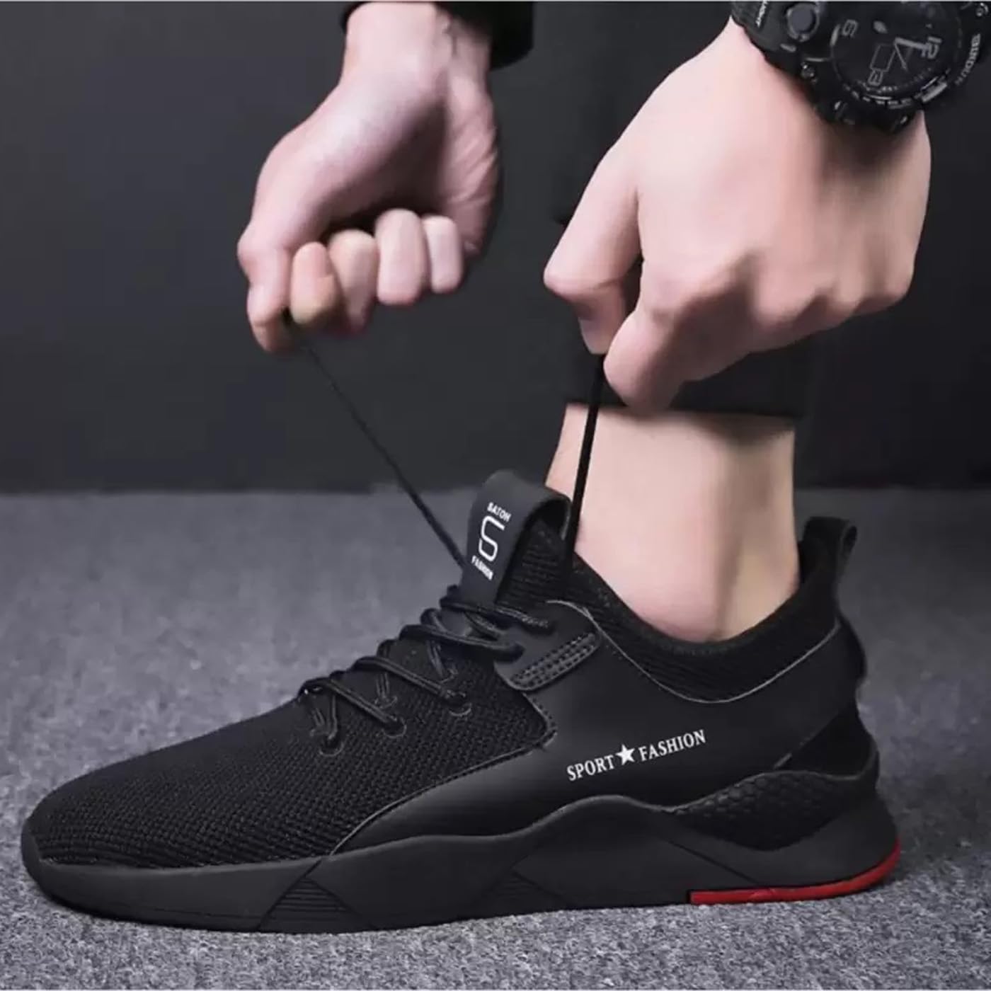DRACKFOOT Men's Lightweight Running Shoes - Breathable Gym & Walking Sneakers for Men & Boys | Comfortable Sports Shoes for Workouts, Jogging & Daily Wear | PEN-1004