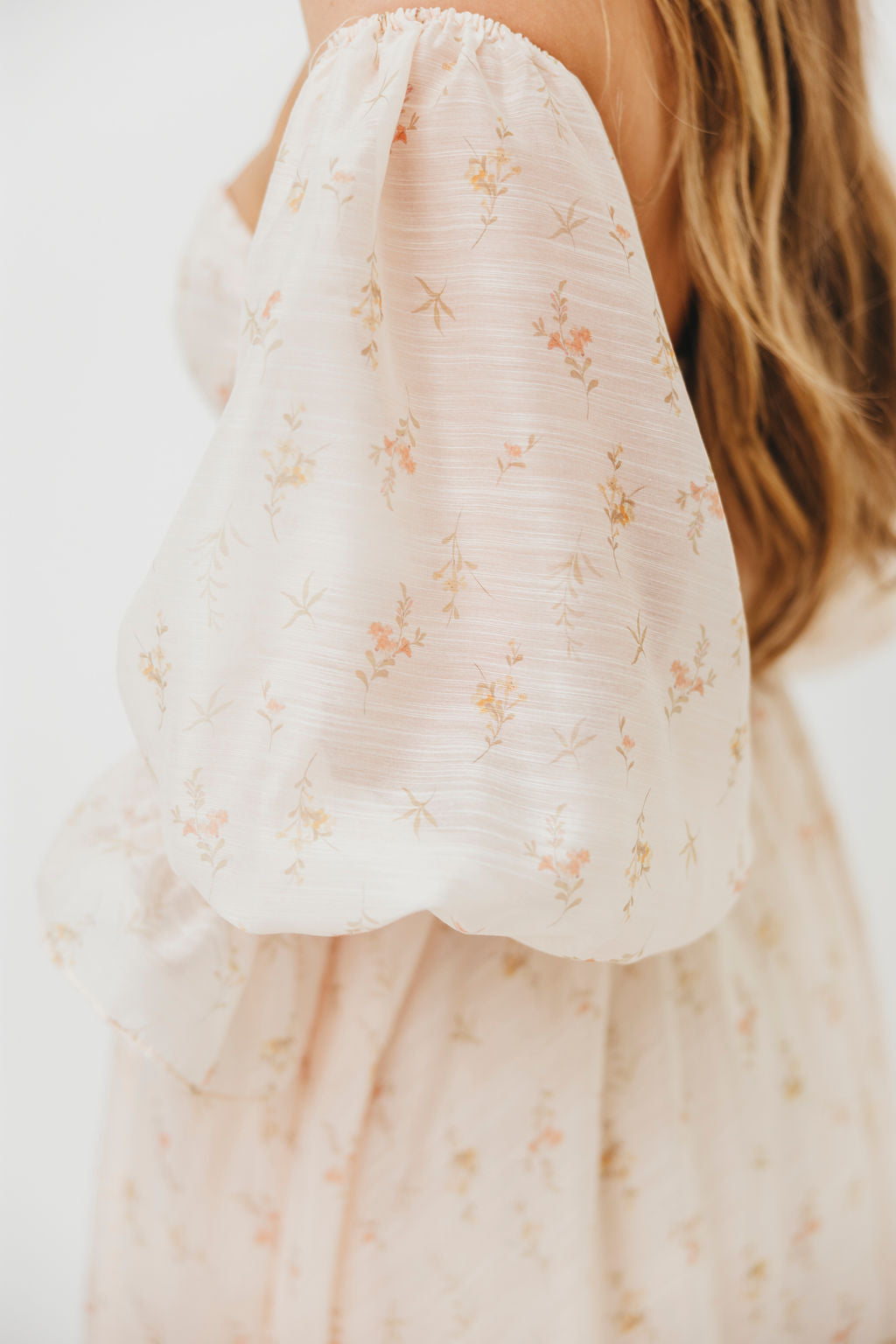 Delilah Maxi Dress with Train in Peach - Bump Friendly Maternity Dress (XS-3XL) | Perfect for Weddings, Baby Showers & Special Occasions