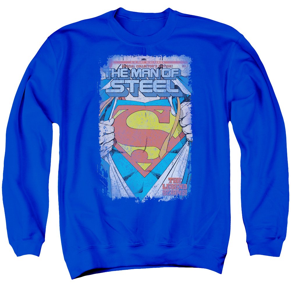 Superman Legendary Unisex Crewneck Sweatshirt for Men & Women - Comfortable Casual Wear for Cosplay, Comic Con & Everyday Fashion