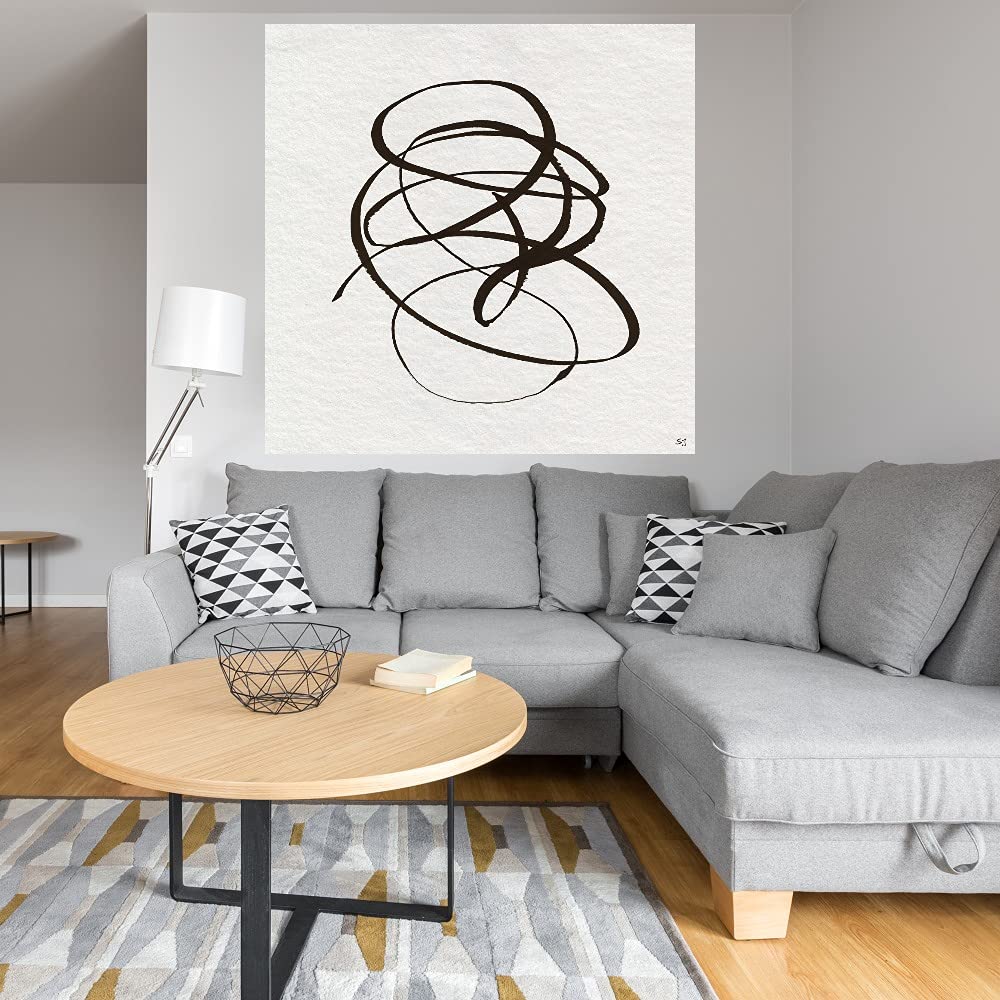 Susan Jill Winding Road II Fine Art Canvas Wall Decor - 37x37 Inch Ready to Hang Painting for Living Room, Bedroom, Office & More - Perfect for Home, Office & Commercial Spaces