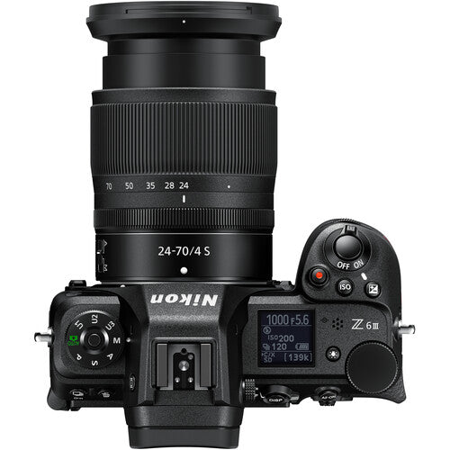 Nikon Z6 III Mirrorless Digital Camera with 24-70mm f/4 S Lens - Professional Photography, Vlogging & Travel - 4K Video, Fast Autofocus, Weather-Sealed Body