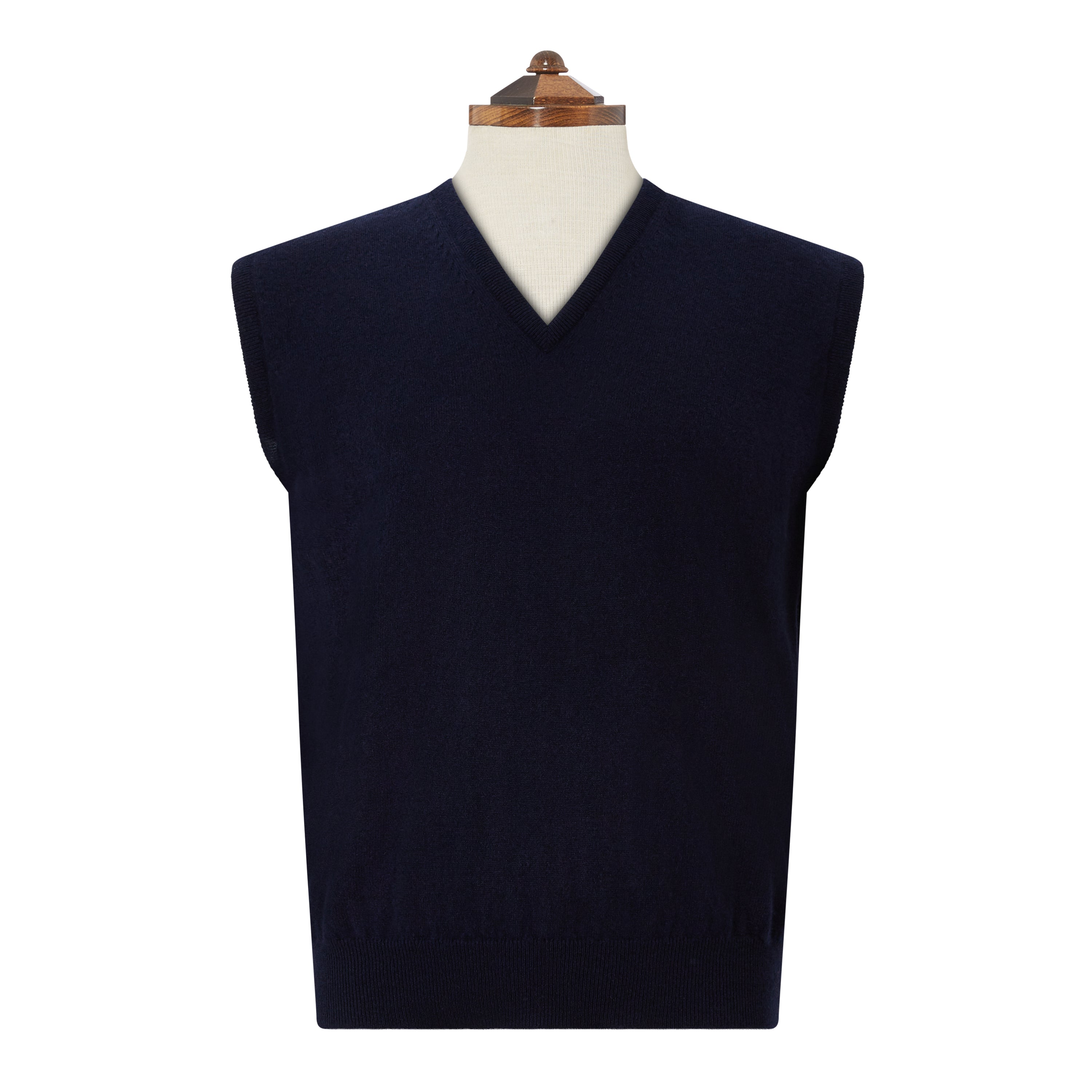 Premium Kirton Navy Cashmere Knit Vest for Men - Soft & Warm Winter Layering Piece for Office & Casual Outfits