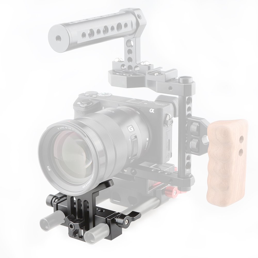 CAMVATE 15mm Lens Support Rod Clamp for DSLR Rig Rail System - Durable Aluminum Alloy Camera Accessory for Filmmaking & Photography (Model 1108) - Perfect for Vlogging, Cinematic Shoots & Studio Setups
