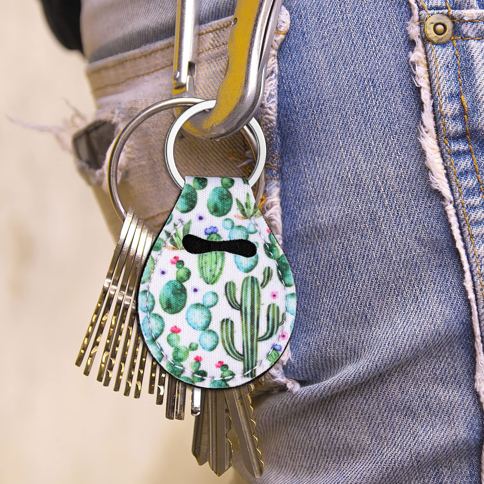 Valyria 10 Pcs Coin Holder Keychain - Universal AA Medallion Keyring for Women - Perfect for Gifts, Key Organization & Everyday Carry Accessories