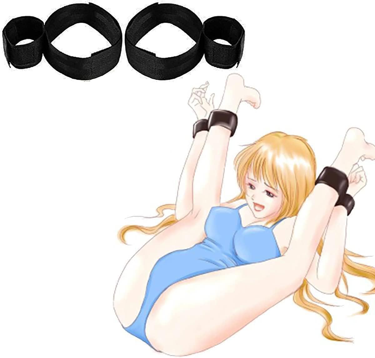 Premium Queen Size Under Mattress Bed Restraints Set - Adjustable Wrist & Ankle Cuffs with Spreader Bar for Couples Adult Play - Soft & Durable Bondage Straps for Enhanced Intimacy (Perfect for BDSM, Role Play & Spicing Up Your Bedroom Experience)