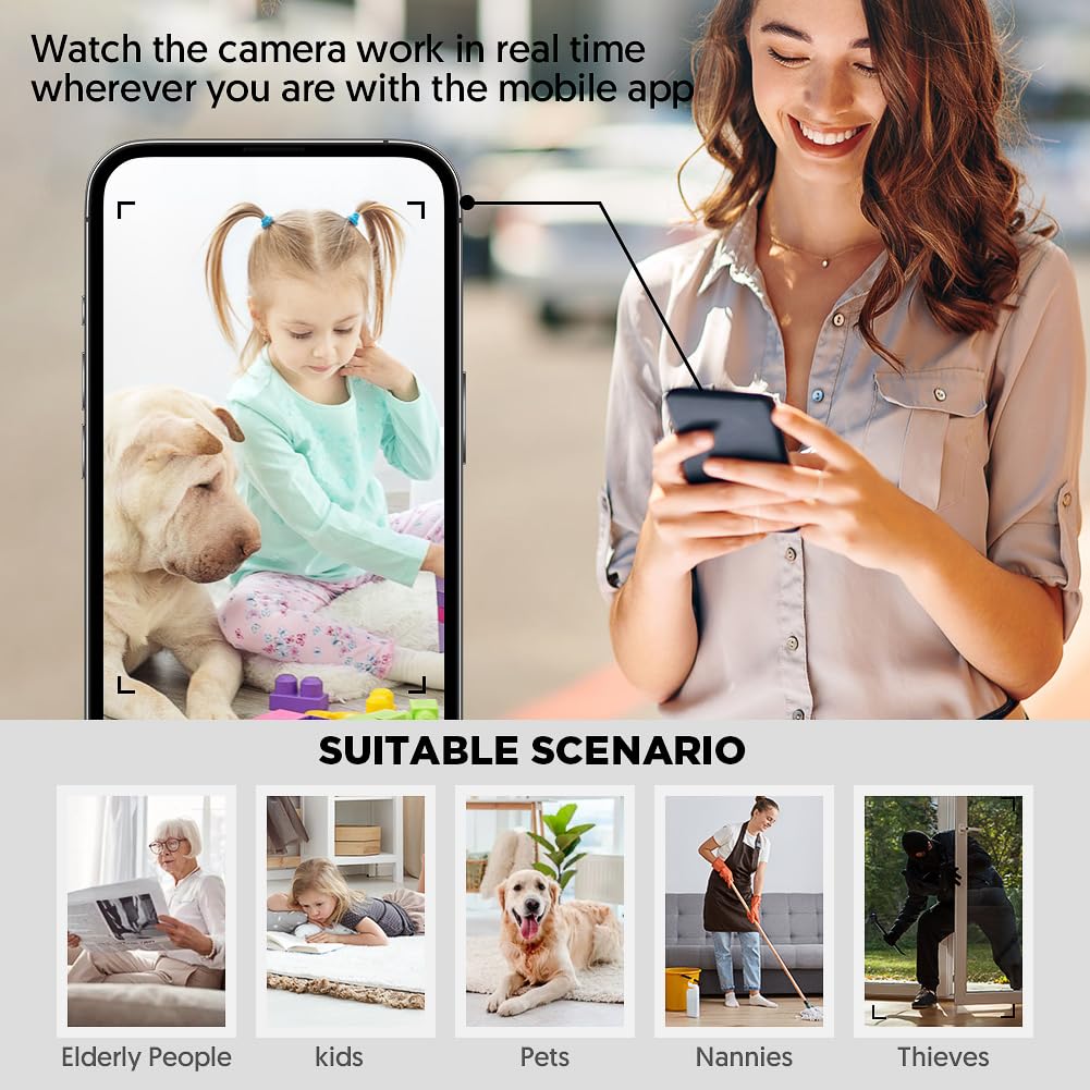 SOPKVL Hidden Spy Camera Bluetooth Speaker - 240° Ultra-Wide Angle Nanny Cam with WiFi Live View & Motion Detection, 2.4G/5G Dual Band for Home & Office Security - Perfect for Baby Monitoring, Pet Watching, and Indoor Surveillance