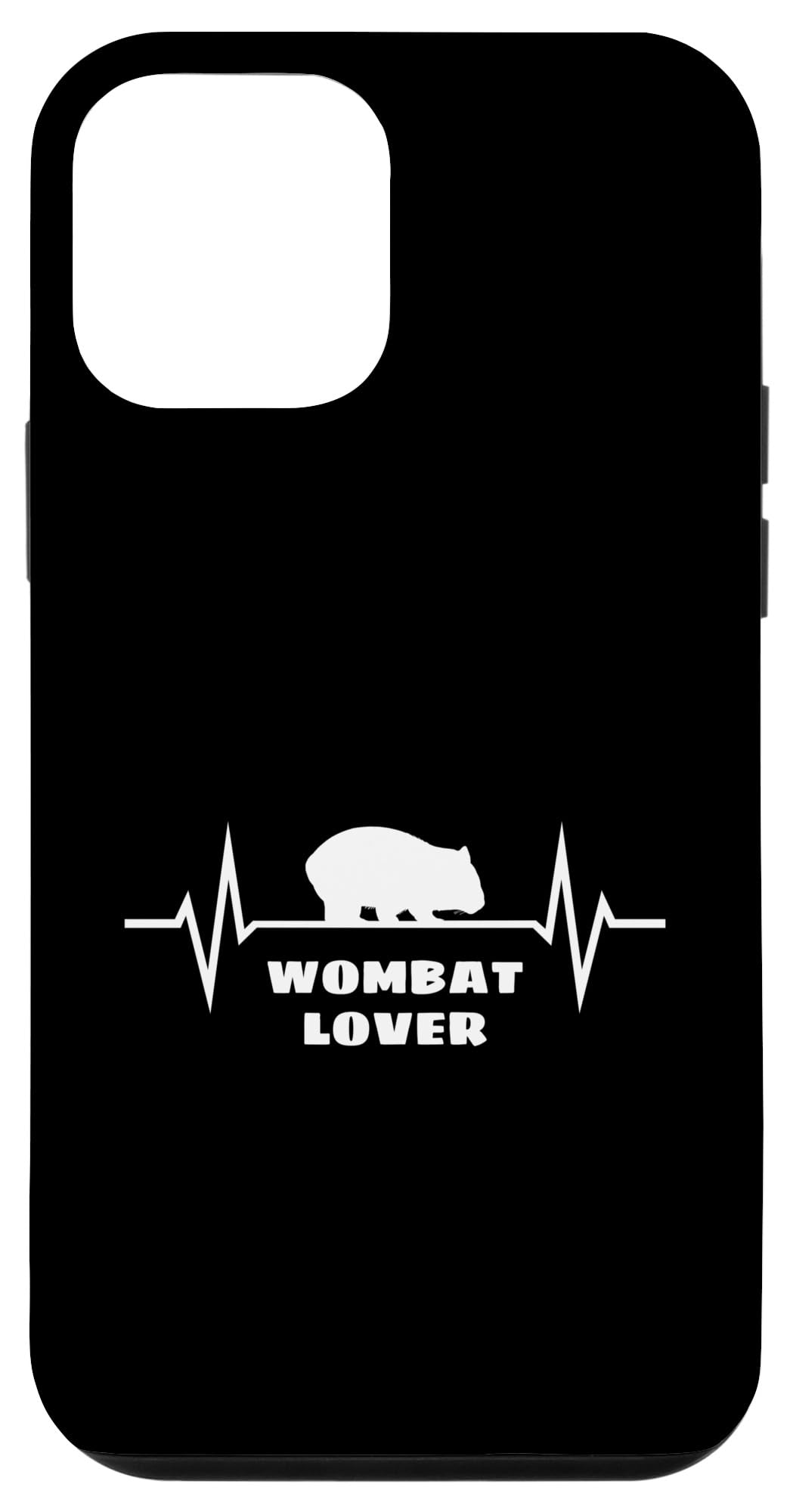 Wombat Lover ECG Heartbeat Monitor Case for iPhone 12 Mini - Cute Australia Animal Design with Heart Rate Display - Perfect for Animal Lovers & Unique Gift Ideas