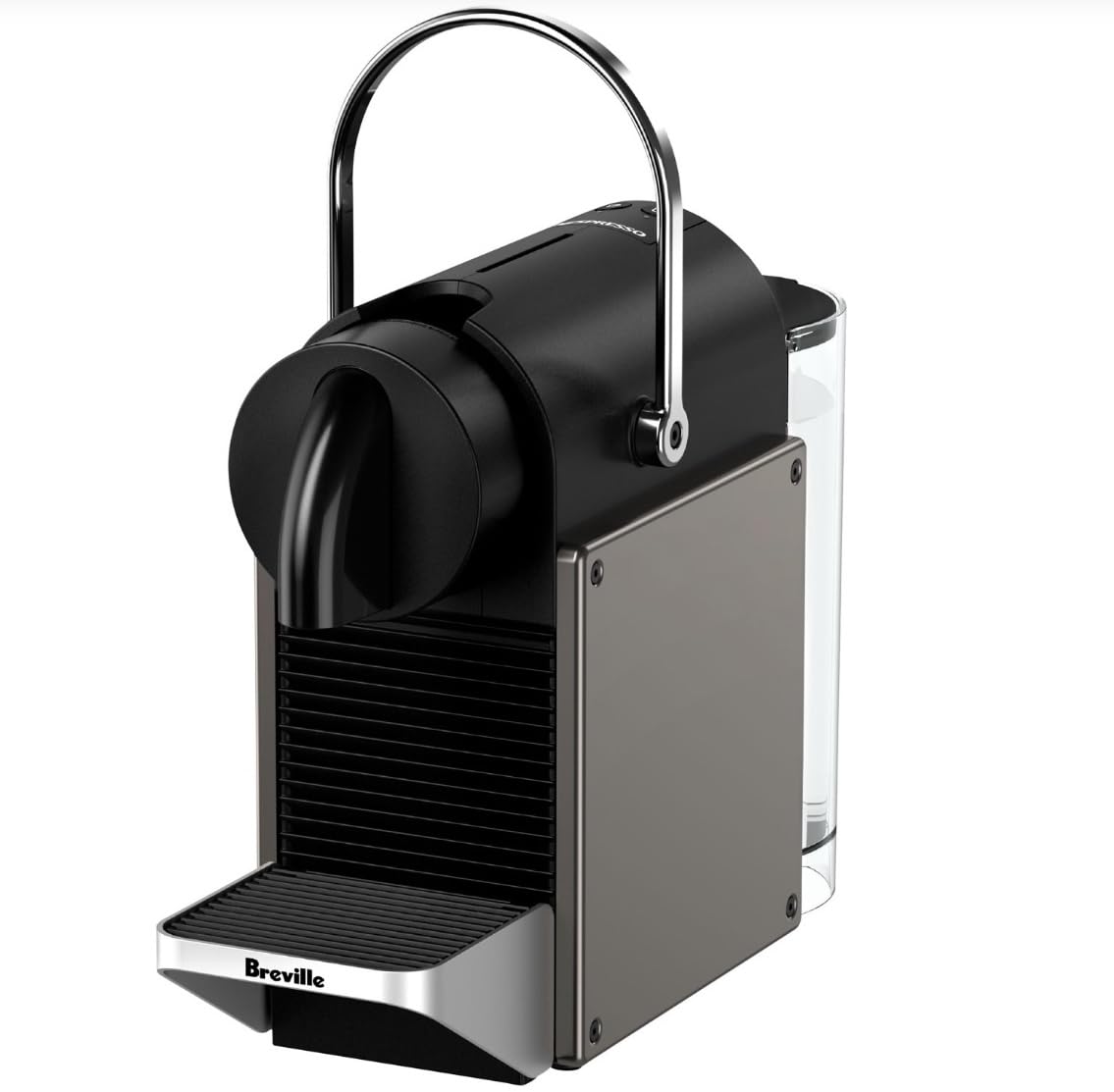 Nespresso Pixie Original Espresso Machine by Breville - Compact Titanium Coffee Maker for Home & Office - Perfect for Espresso, Latte & Cappuccino Lovers