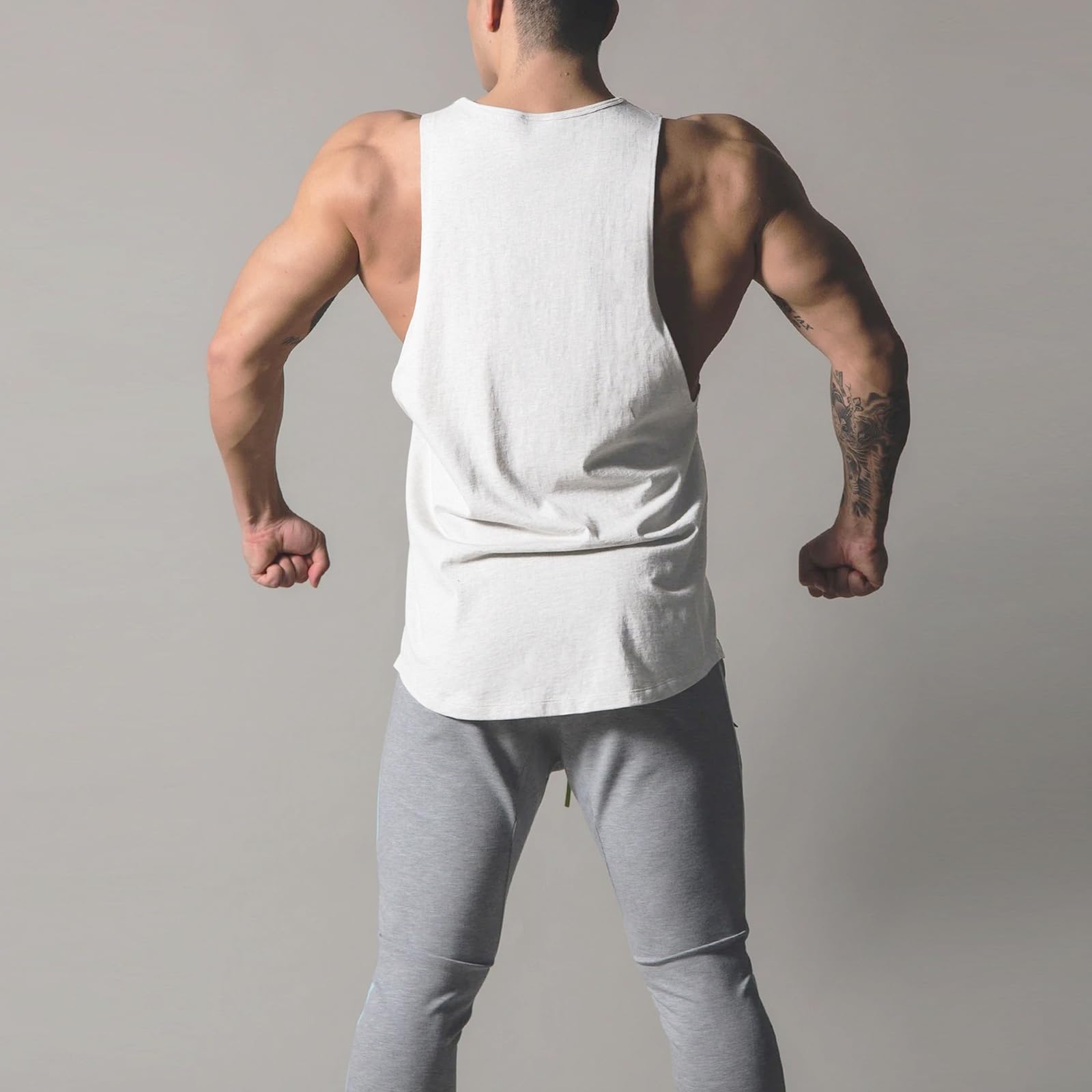 Wowcarbazole Men's Gym Muscle Tank Tops - Breathable Bodybuilding Cut Open Vest, Sleeveless Workout Shirts for Fitness & Training - Perfect for Gym, Weightlifting, Running and Outdoor Sports