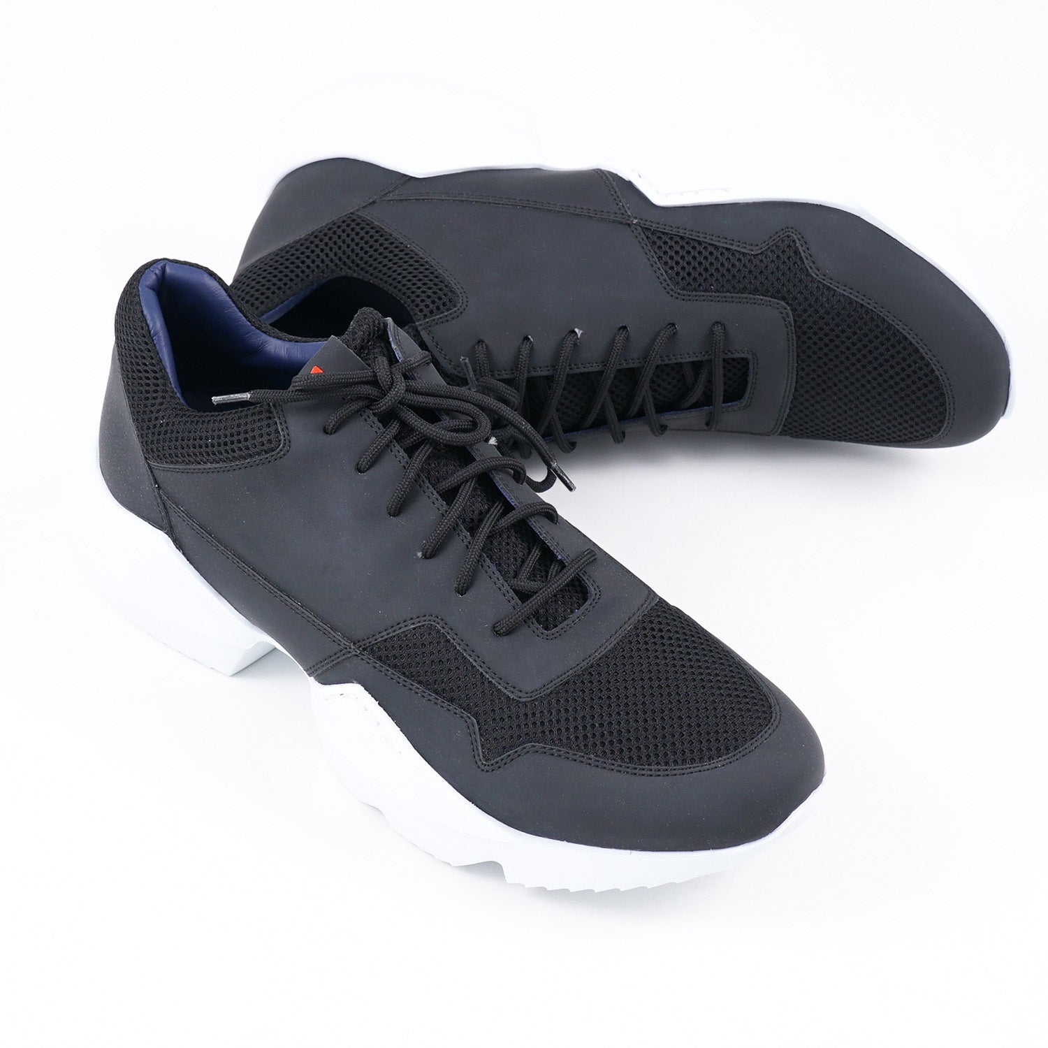 Kiton KNT Men's Leather & Textile Casual Sneakers - Comfortable Walking Shoes for Work, Travel & Everyday Wear