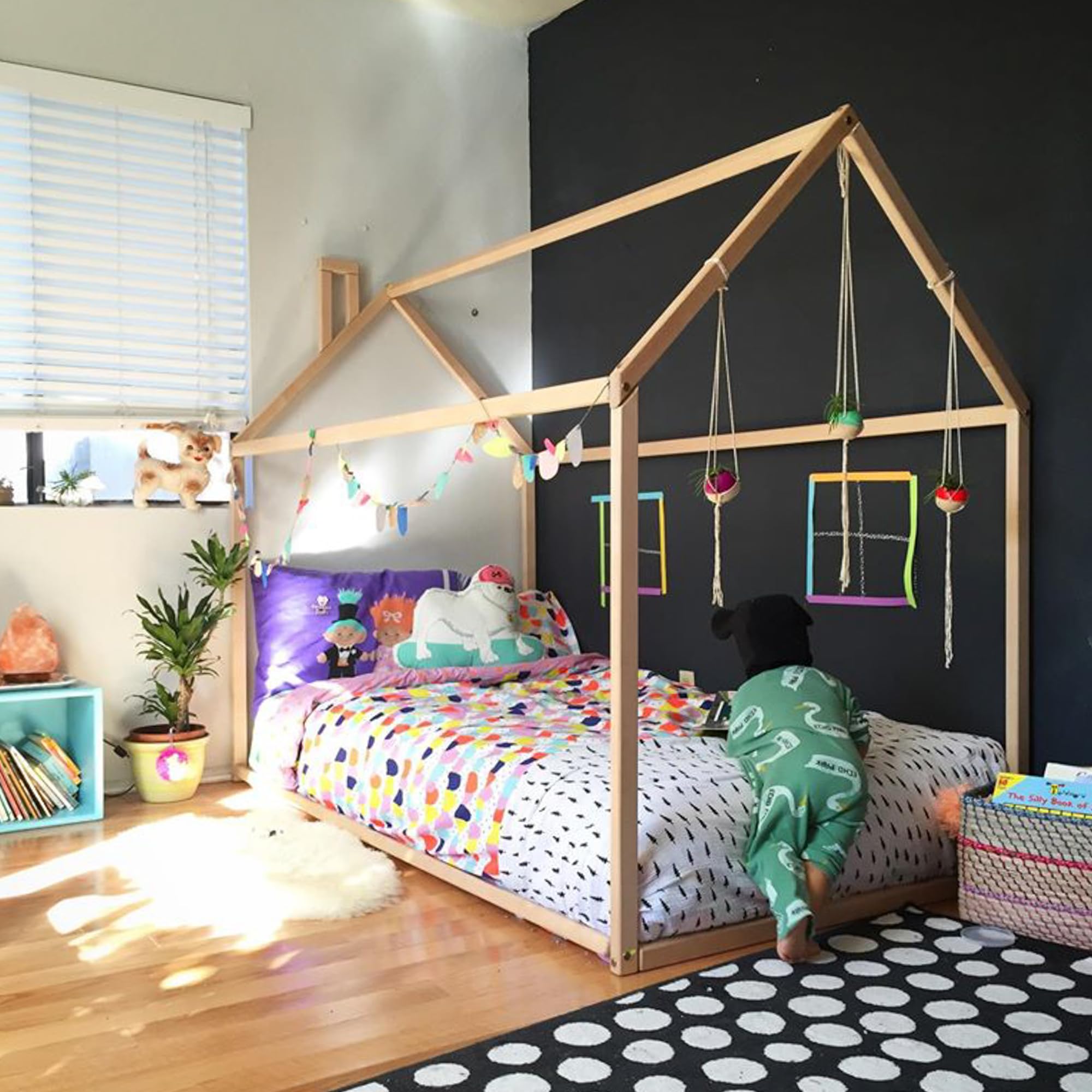 Montessori Toddler House Bed - Kids Floor Bed for Play & Sleep