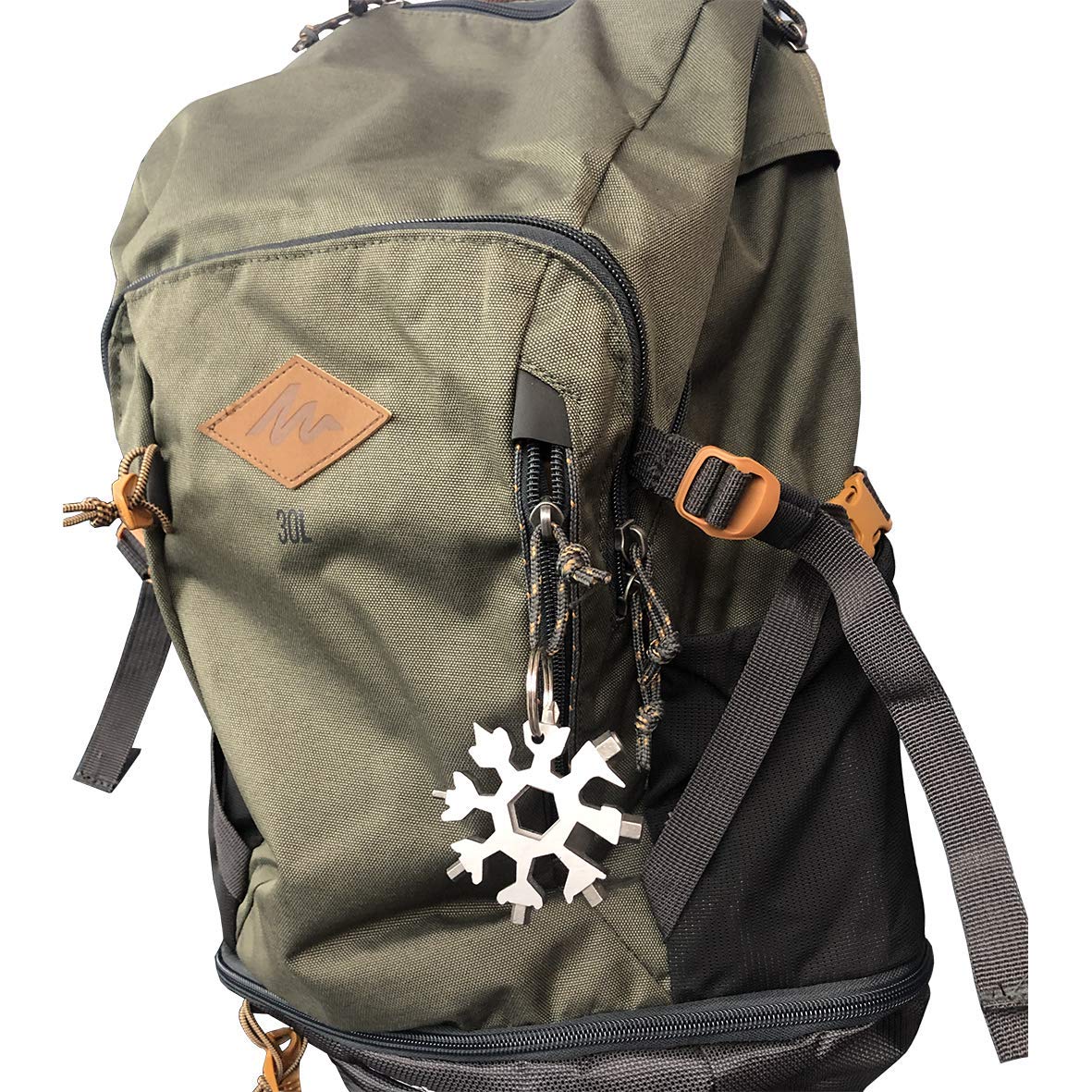 CASIMR 18-in-1 Stainless Steel Multi Tool - Compact Snowflake Design for Camping, Hiking & Everyday Carry - Perfect Christmas Stocking Stuffer Gift for Men, Women, Teens & Kids - Great for Dad's Birthday, Outdoor Adventures & Emergency Situations
