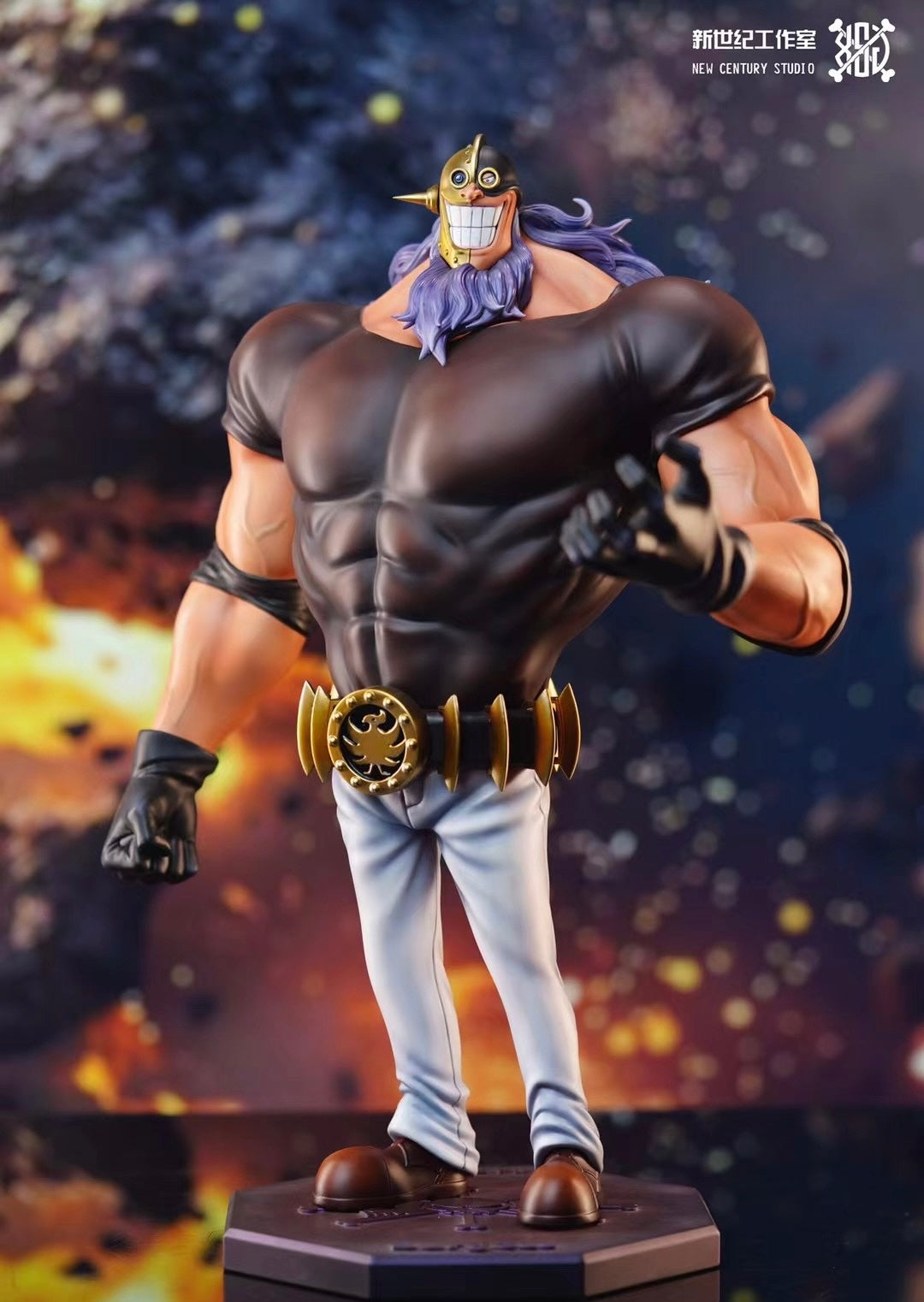 Blackbeard Pirate Kuzan & Jesus Burgess Action Figures - One Piece Anime Collectible Toys for Fans, Display & Role Play Scenes
