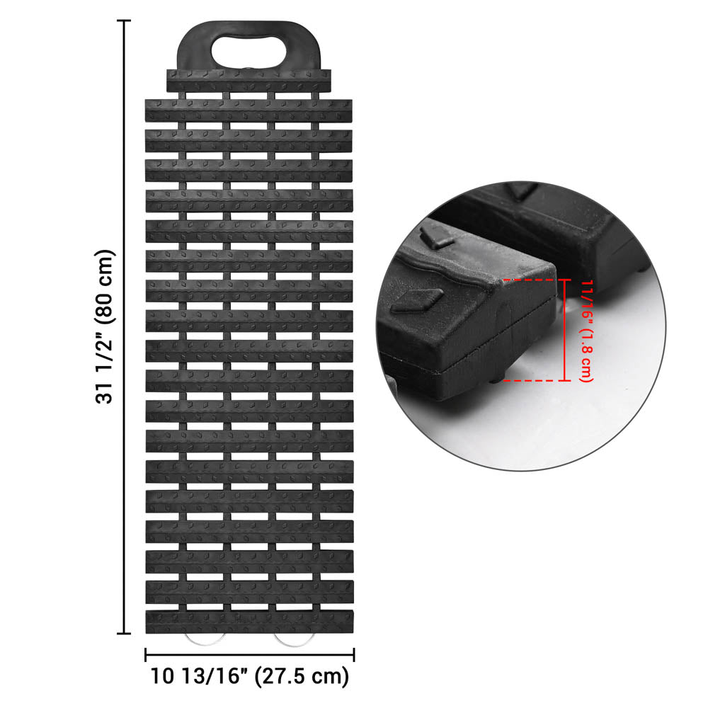 TheLAShop Heavy Duty Recovery Traction Mats for 4x4 Trucks & SUVs - Set of 2 | Off-Road Vehicle Extraction & Mud/Snow Rescue | Ideal for Jeep, Pickup & ATV Adventures