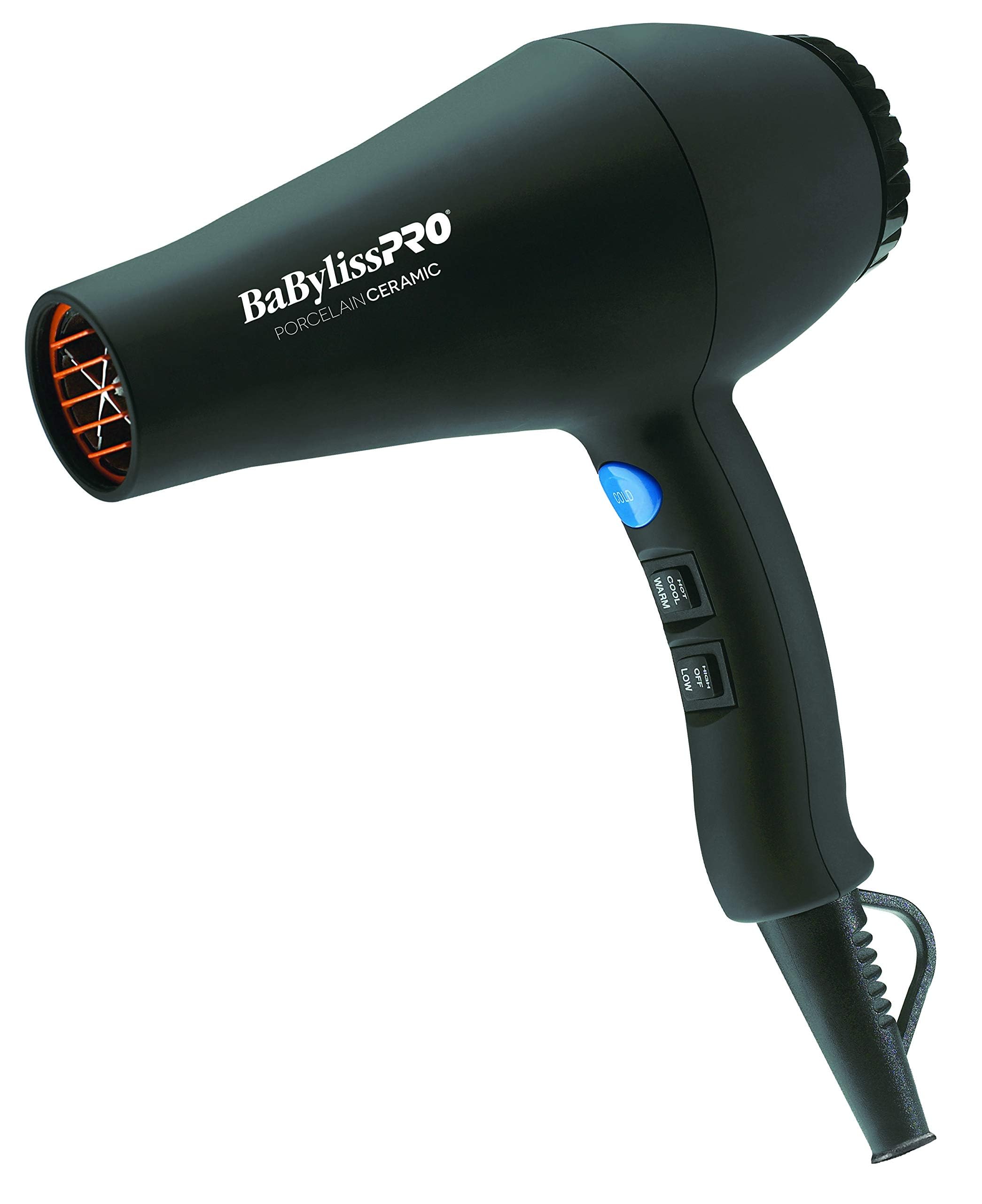 BaBylissPRO Porcelain Ceramic Carrera Professional Hair Dryer 1900W - Ionic Technology for Fast Drying & Frizz Control - Salon Quality Blow Dryer for Home & Professional Use