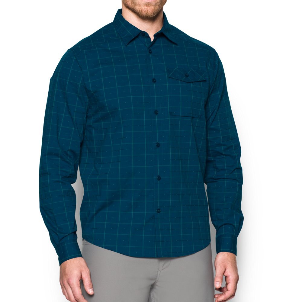 Under Armour Men's Backwater Long Sleeve Fishing Shirt - UPF 50+ Sun Protection, Quick-Dry & Breathable for Outdoor Activities, Hiking, Camping & Water Sports
