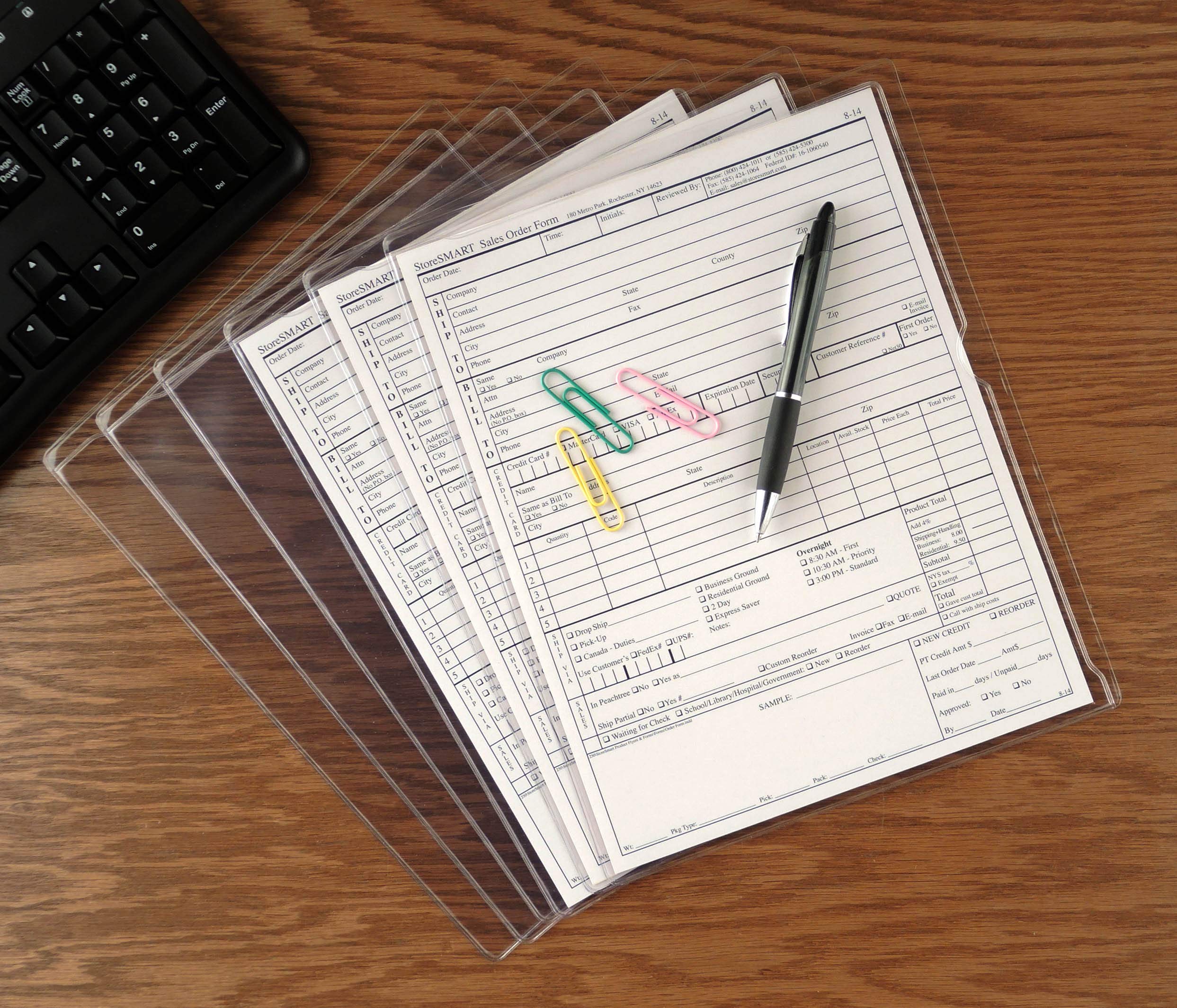 StoreSMART 20-Pack Heavy Duty Clear Plastic Paperwork Organizers with Clear Front & Back - Perfect for Office Filing, Document Storage, and Home Organization (PF8511STC-20)