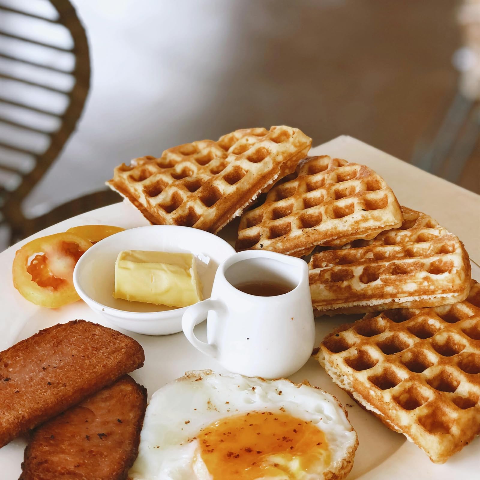 Premium 8-Inch Cast Iron Stovetop Waffle Maker - Heavy Duty, Fast Heating, Uncoated Surface - Rustic Round Belgian Waffle Iron for Camping, Home Kitchen & Outdoor Cooking