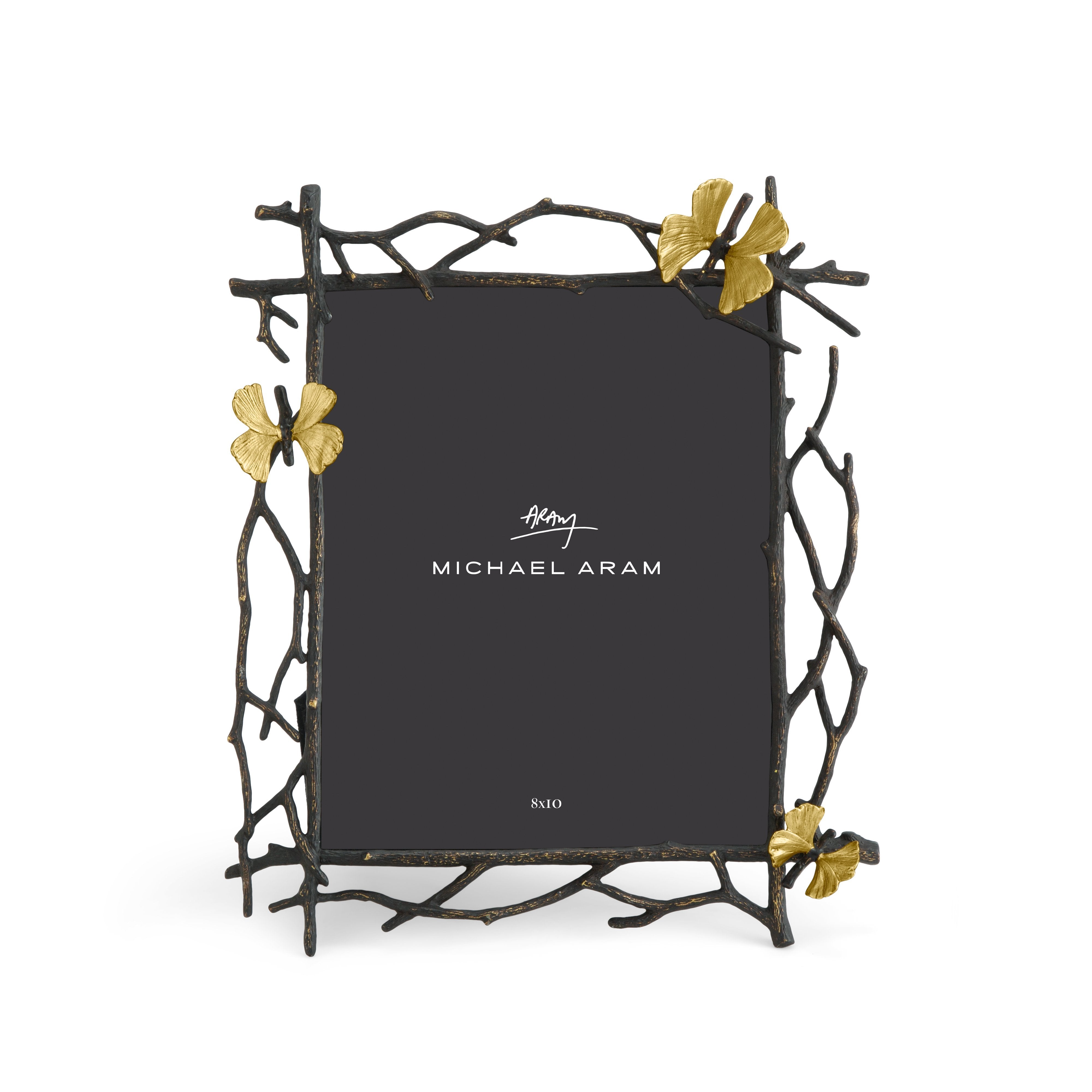 Butterfly Ginkgo Picture Frame - Elegant Home Decor for Wall Art, Photo Display, and Gift Giving - Perfect for Living Room, Bedroom, and Office Decorations