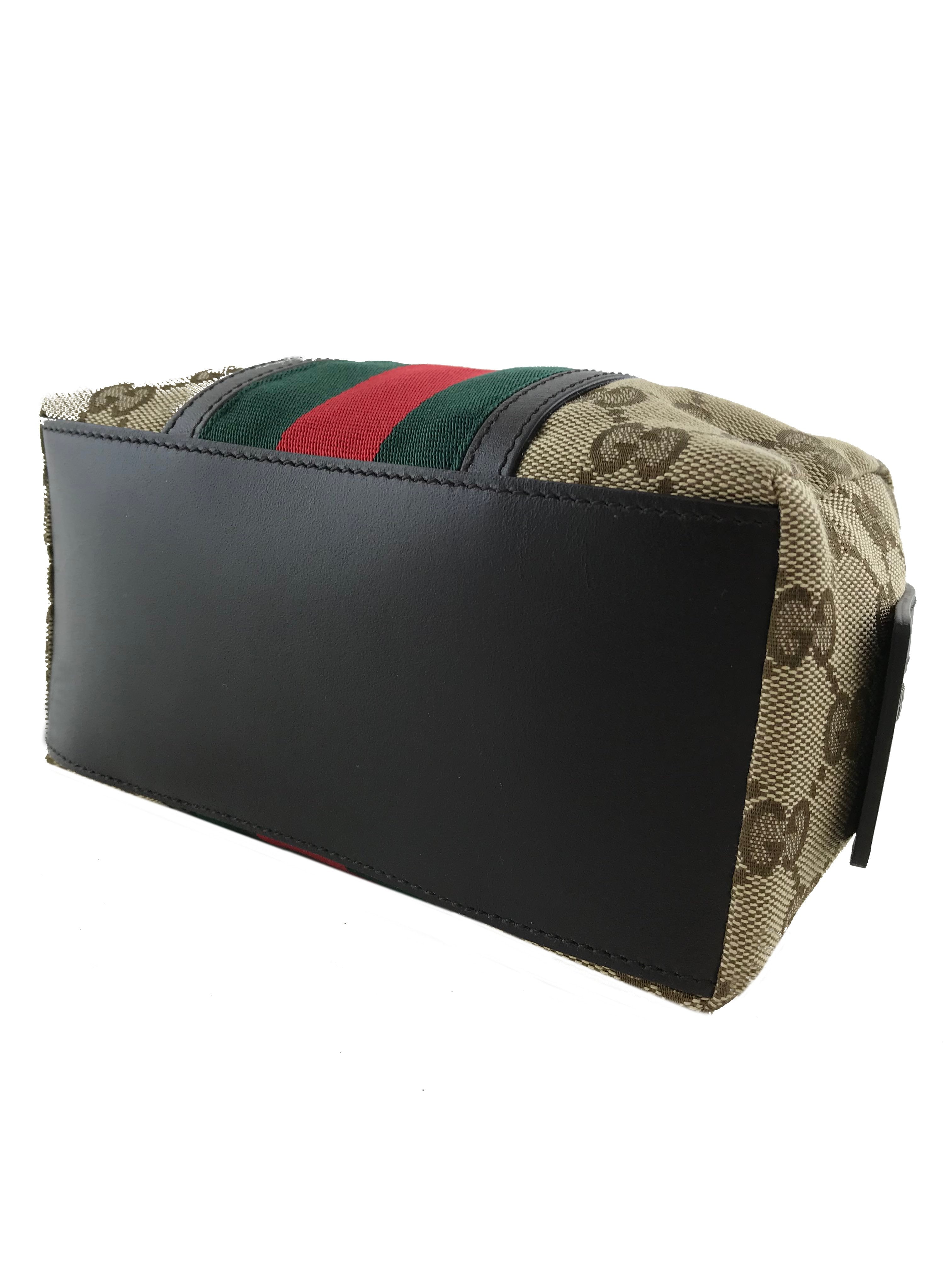 Gucci GG Canvas Web Cosmetic Pouch - Luxury Makeup Bag for Women, Travel Toiletry Organizer (Perfect for Travel, Gym & Everyday Use)