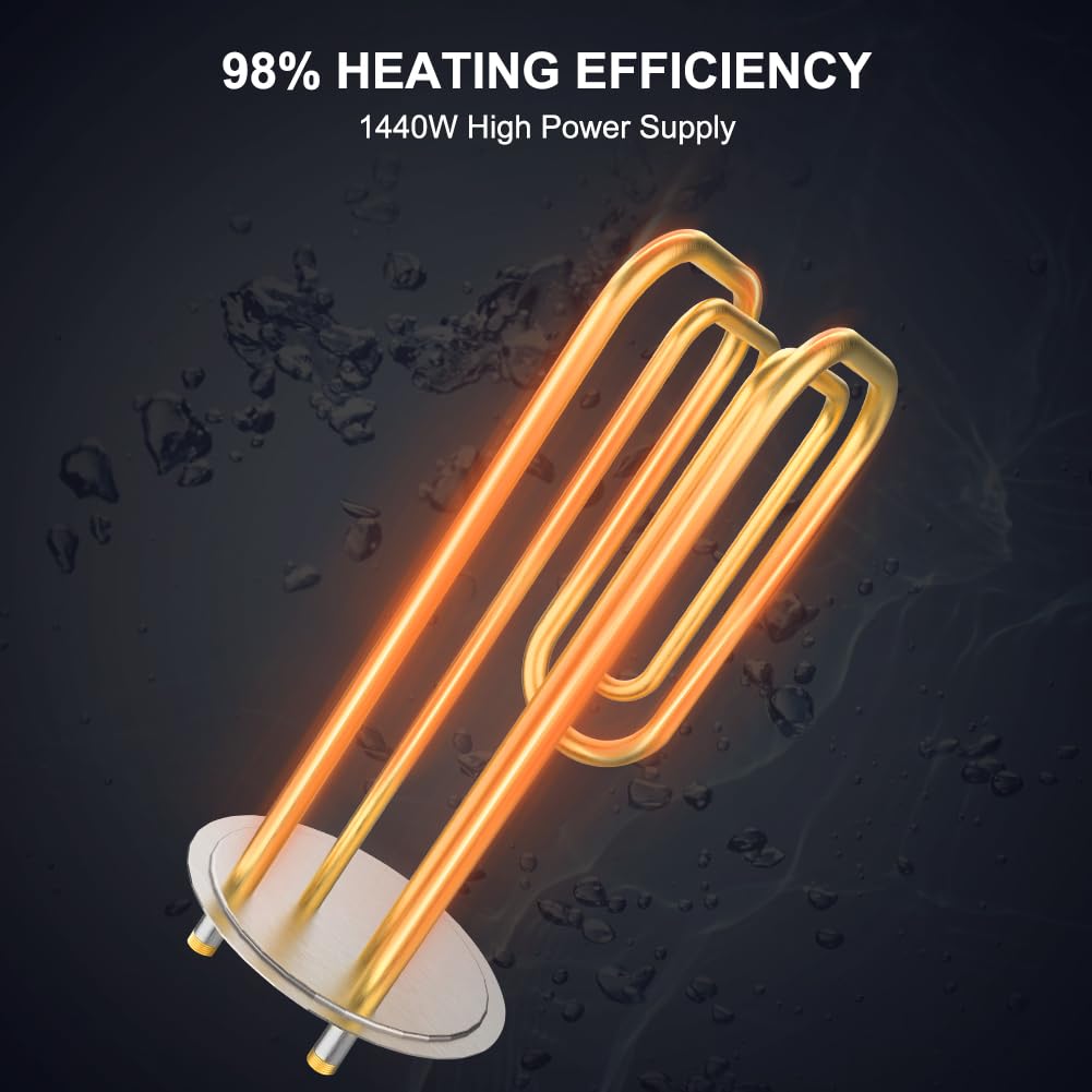 Camplux 4 Gallon On-Demand Electric Water Heater - 1.44kW, 120V with Plug - Perfect for Tiny Homes, RVs & Off-Grid Living