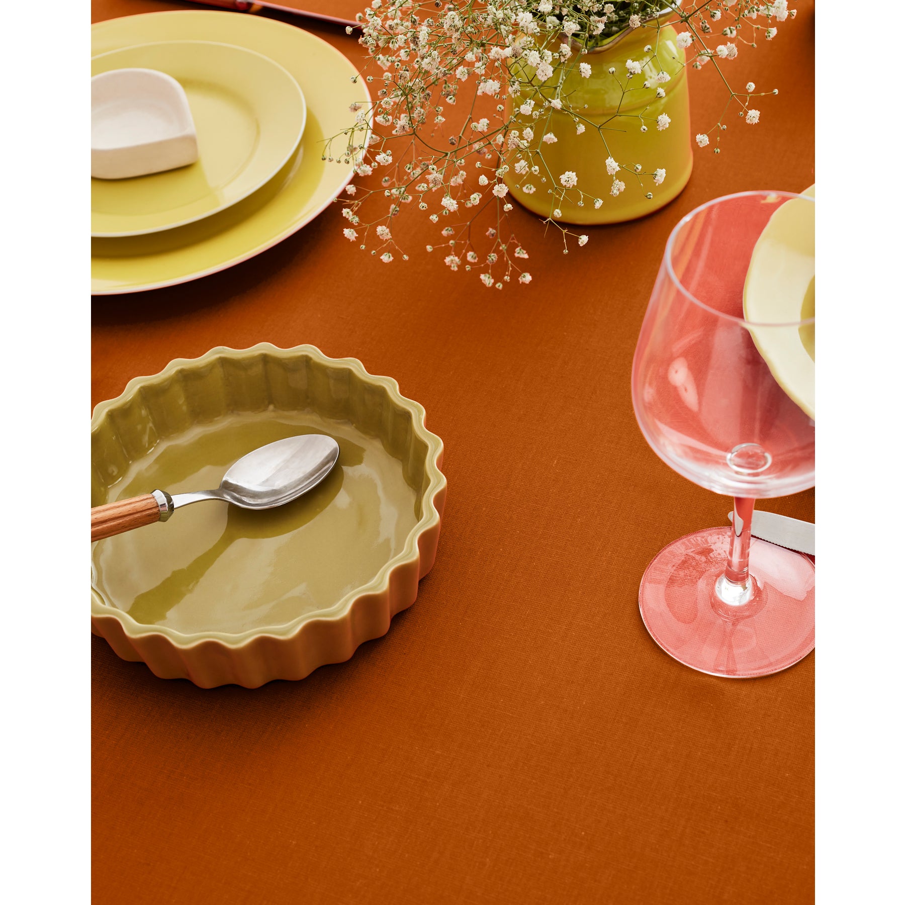 Premium Dru Cotton Linen Tablecloth - 60x90 Inch Natural Woven Table Cover for Dining, Kitchen & Outdoor Picnics - Washable & Wrinkle-Resistant
