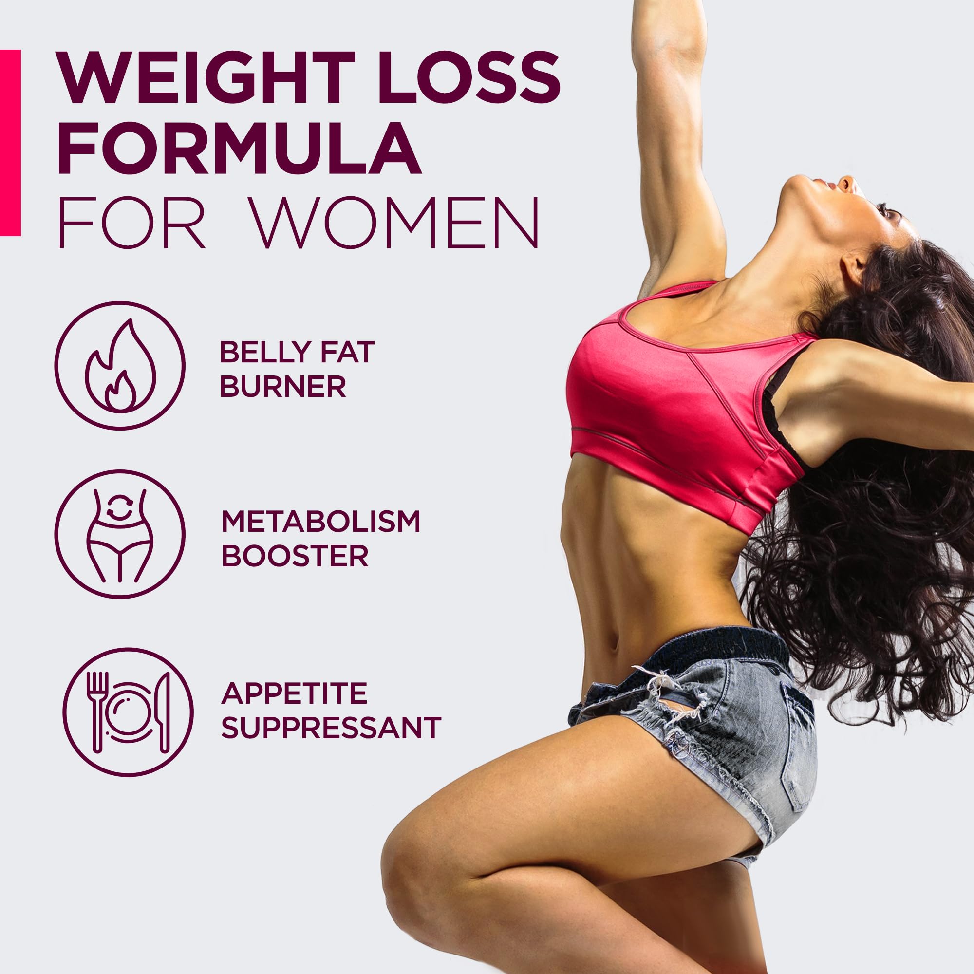Premium Fat Burner for Women with Raspberry Ketones, Green Tea & African Mango – Natural Weight Loss Supplement for Metabolism Boost & Belly Fat Reduction – 60 Vegan Diet Pills – Perfect for Post-Workout Recovery & Busy Lifestyle