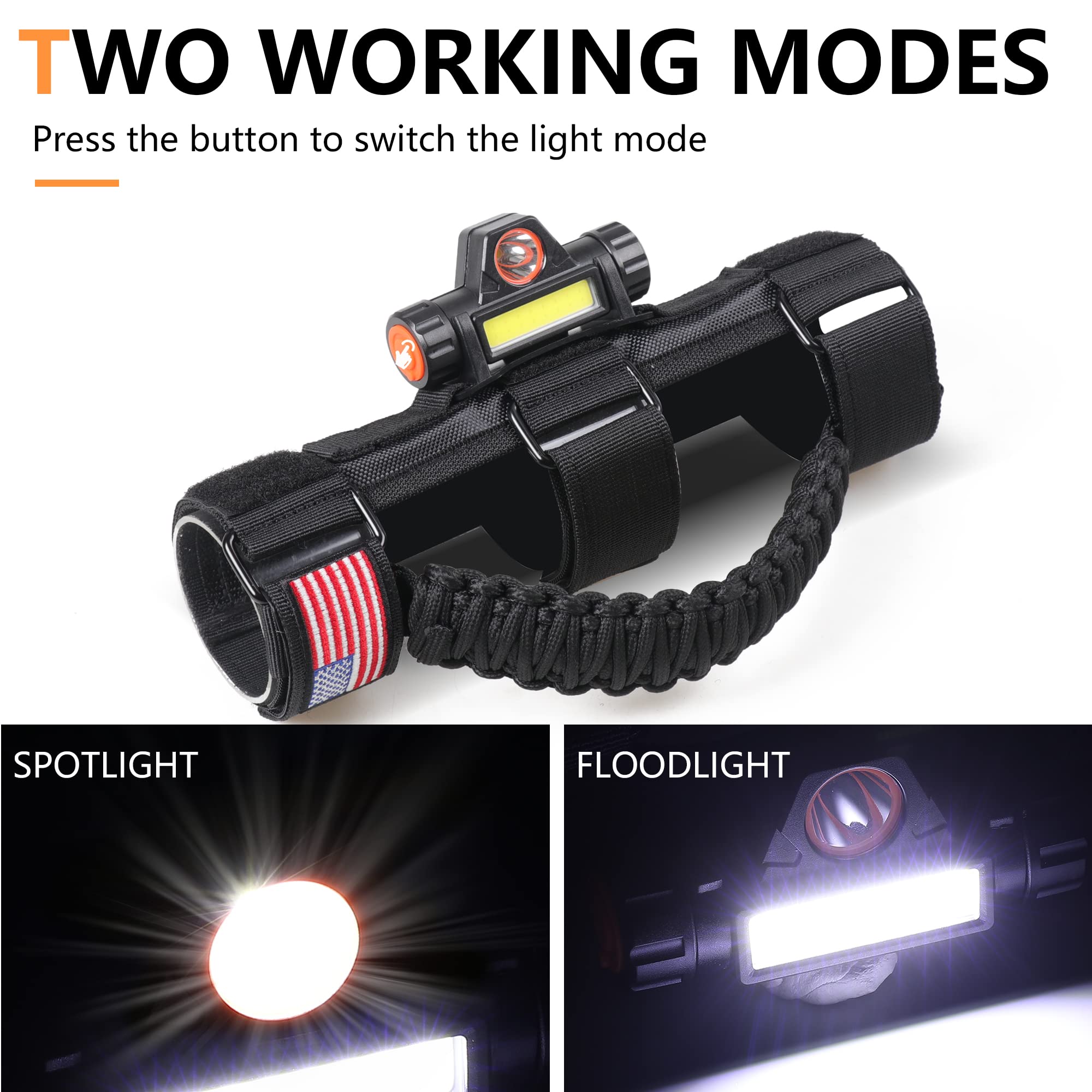 UTV ATV Roll Bar Grab Handles with LED Dome Light - 1.75