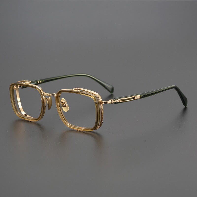 Mordred Square Titanium Glasses Frame - Lightweight & Durable Eyewear for Men & Women | Perfect for Reading, Driving & Everyday Use