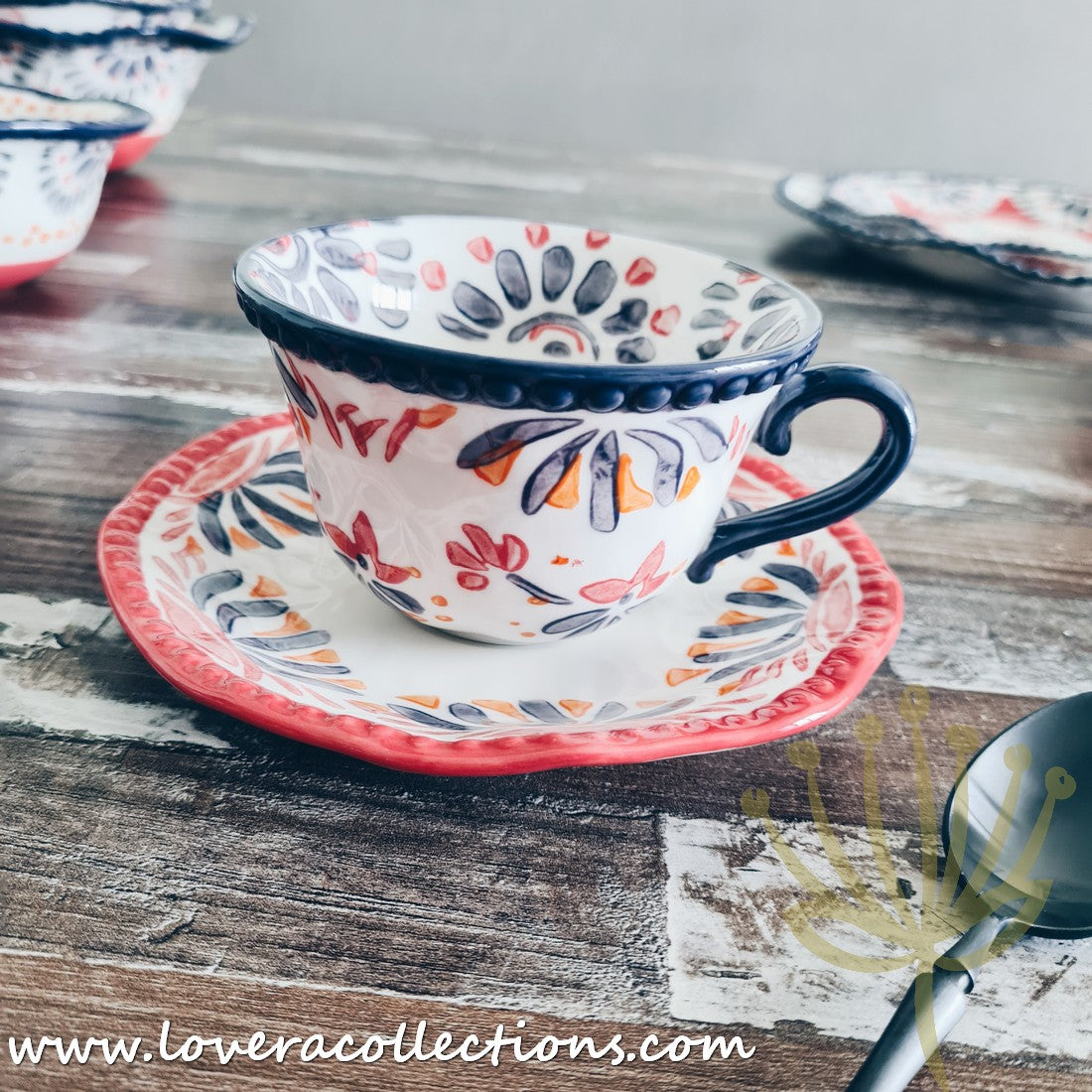 Afrocentric Red Dinnerware & Serveware Set - Elegant African-Inspired Plates, Bowls & Serving Dishes for Stylish Dining & Entertaining | Perfect for Dinner Parties, Holidays & Cultural Celebrations