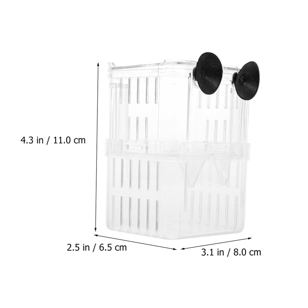 4Pcs Acrylic Aquarium Fish Breeding Box - Transparent Fish Incubator for Livebearers & Egg Layers, Perfect for Guppy, Betta, Shrimp Tank Isolation and Fry Protection (Aquarium Supplies) - Ideal for Breeding, Quarantine, and Hospital Tanks