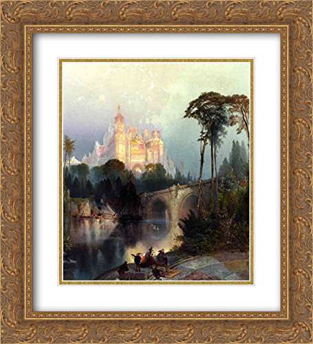 Thomas Moran 20x22 Gold Ornate Frame Landscape Art Print - Double Matted Museum Quality Wall Decor for Living Room, Bedroom & Office