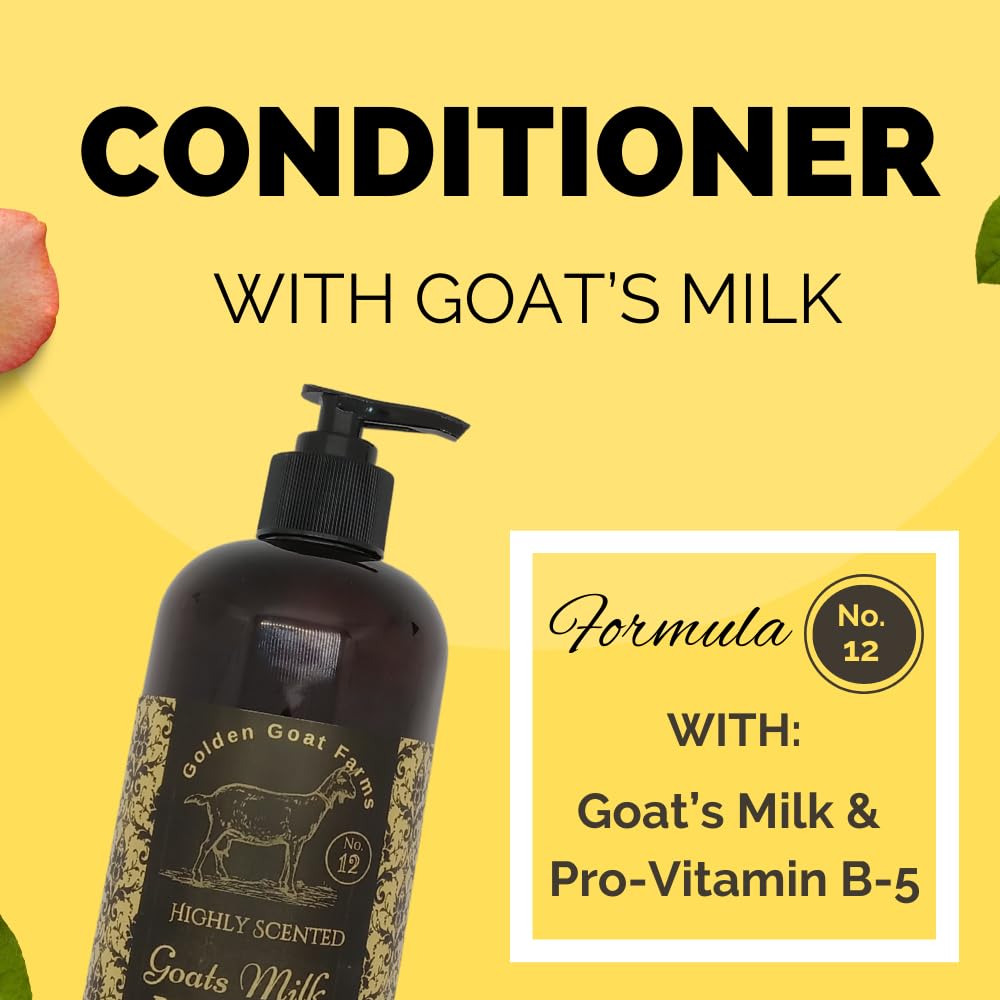 Golden Goat Farms Blackberry Scented Goat Milk Shampoo & Conditioner Set - 1 Gallon Each for Hydration & Shine | Perfect for Dry, Damaged Hair at Home & Salon Use