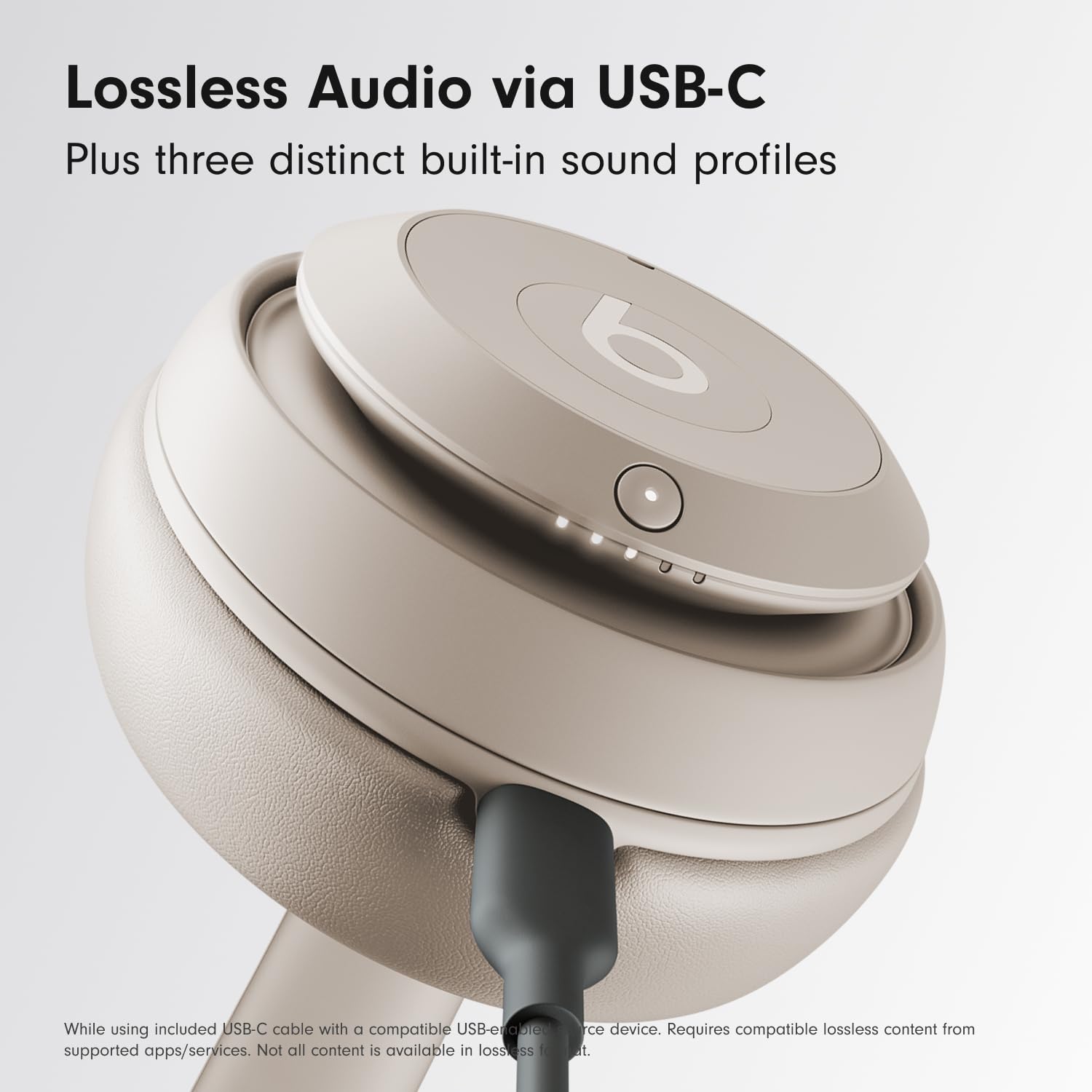 Beats Studio Pro Wireless Bluetooth Noise Cancelling Headphones with Personalized Spatial Audio | USB-C Lossless Sound | 40-Hour Battery | Compatible with Apple & Android (Sandstone) - Perfect for Travel, Workouts & Home Entertainment