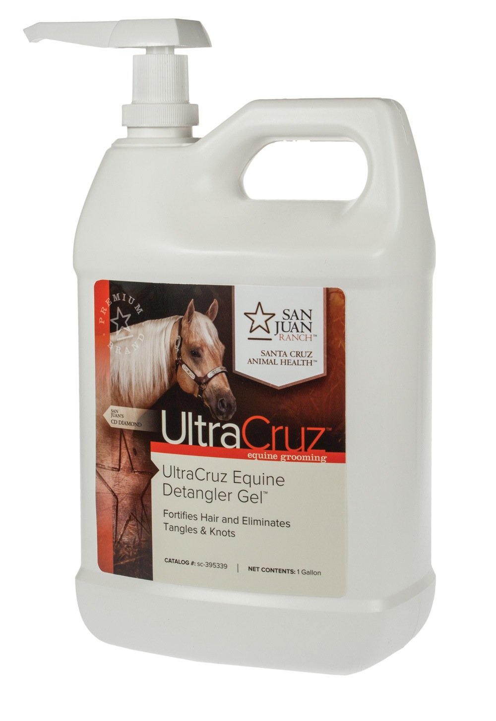 UltraCruz Horse Detangler Gel - 1 Gallon Mane & Tail Conditioner for Tangle-Free Grooming - Perfect for Show Prep & Daily Equine Care