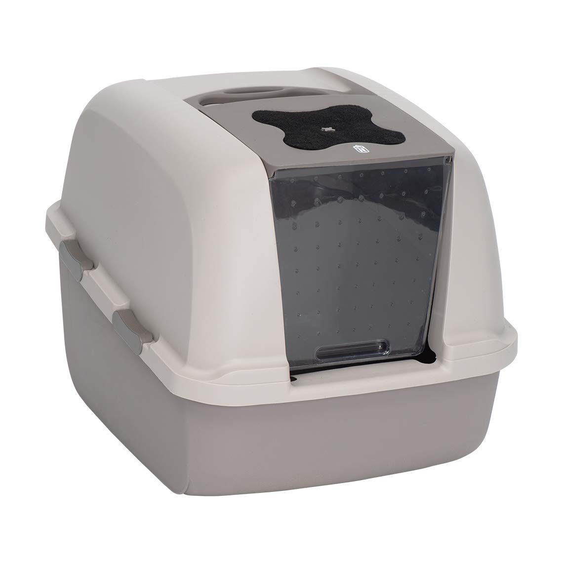 Catit Jumbo Hooded Cat Litter Box with High Sides & Privacy Hood - Large Covered Litter Pan for Multiple Cats - Odor Control & Mess-Free Solution for Home Use