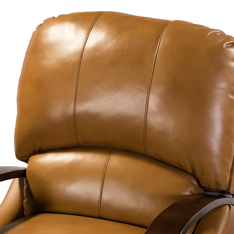 Melissa Genuine Leather Manual Recliner Chair - Handcrafted Full Grain Leather Living Room Recliner with Smooth Manual Mechanism, Perfect for Home Theater, Gaming, and Relaxation