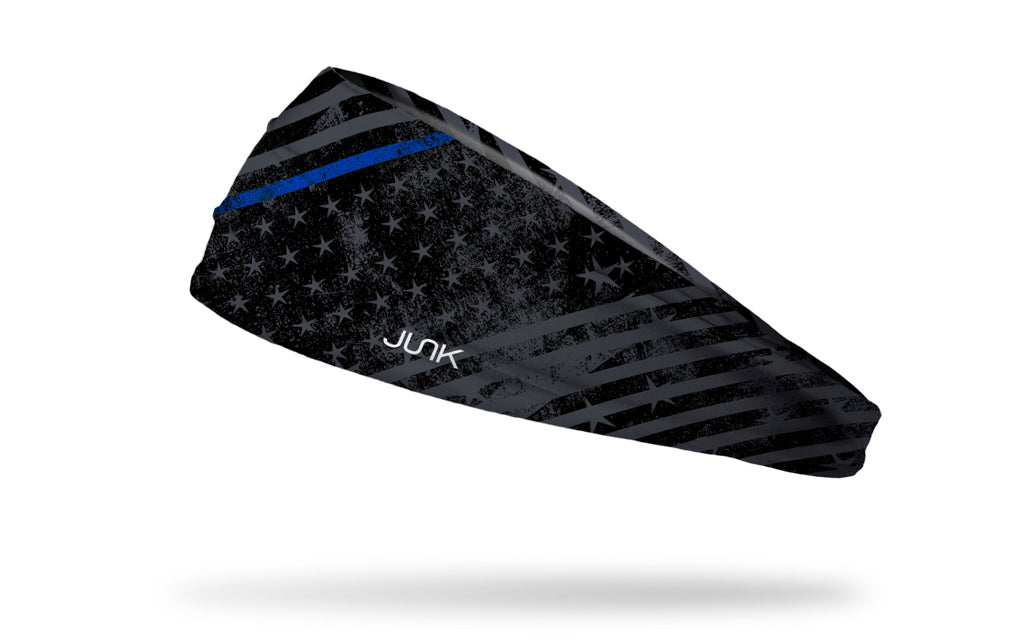 Thin Blue Line Big Bang Lite Headband - Night Watch Headband for Police Officers, Security & First Responders - Comfortable & Adjustable for All-Day Wear