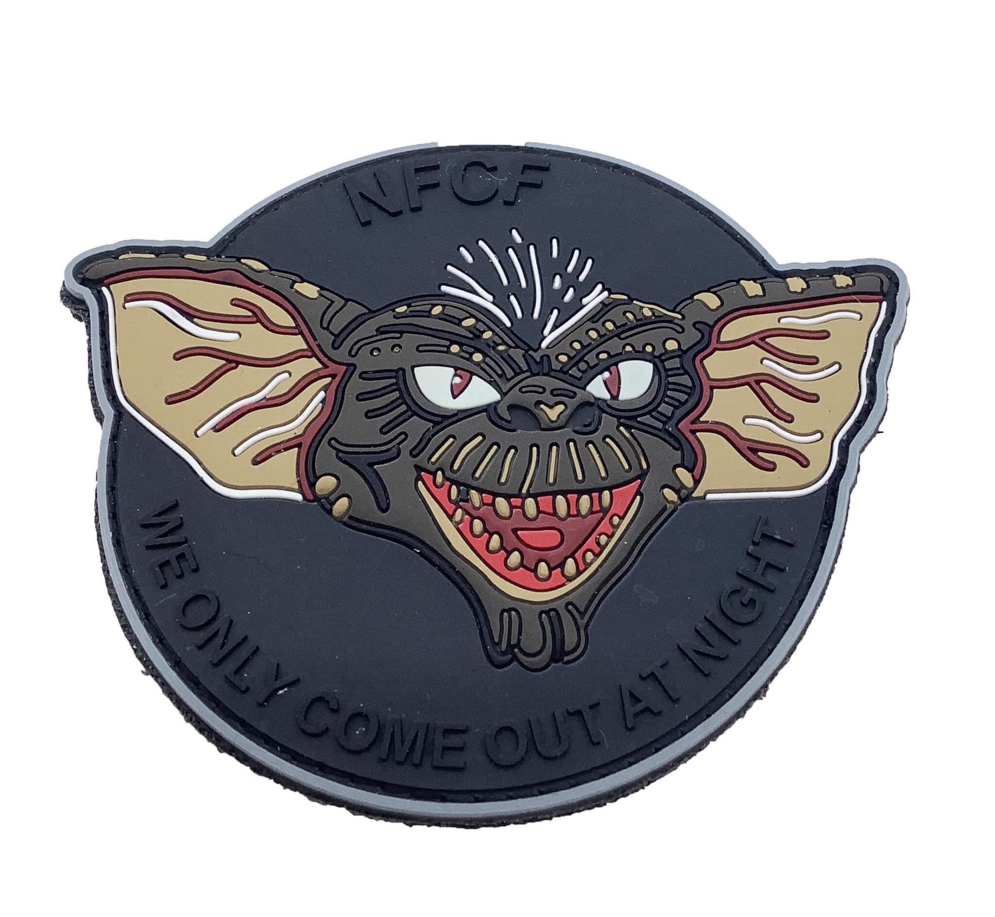 Night FCF We Only Come Out at Night PVC Patch - Hook and Loop Backing for Tactical Gear, Jackets & Backpacks | Durable Embroidered Morale Patch for Military, Outdoor & Cosplay